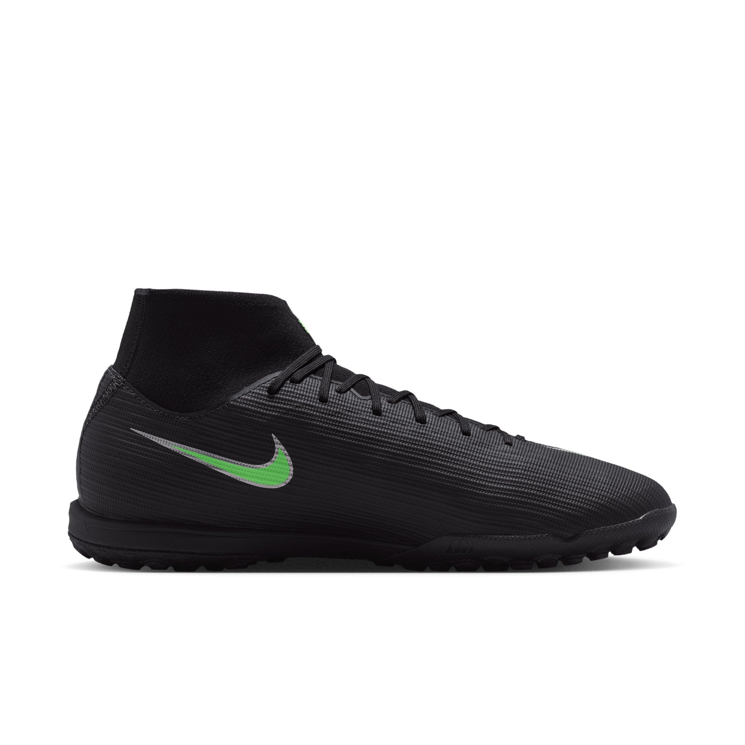 Nike Mercurial Superfly 11 Academy Turf "Black/Black/Illusion Green" Men's Soccer Shoe - BLACK/BLACK/GREEN Thumbnail View 1