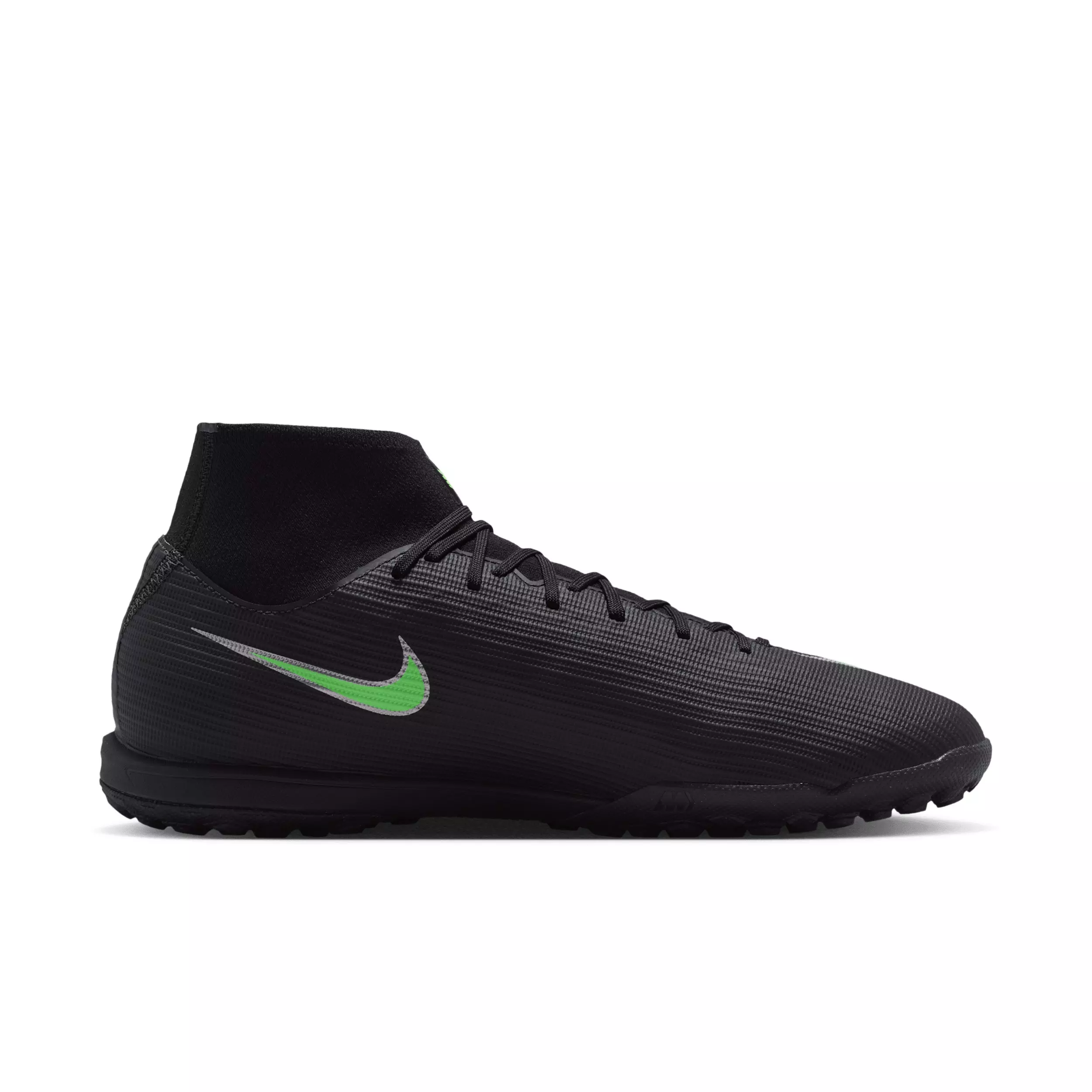 Nike Mercurial Superfly 11 Academy Turf "Black/Black/Illusion Green" Men's Soccer Shoe - BLACK/BLACK/GREEN
