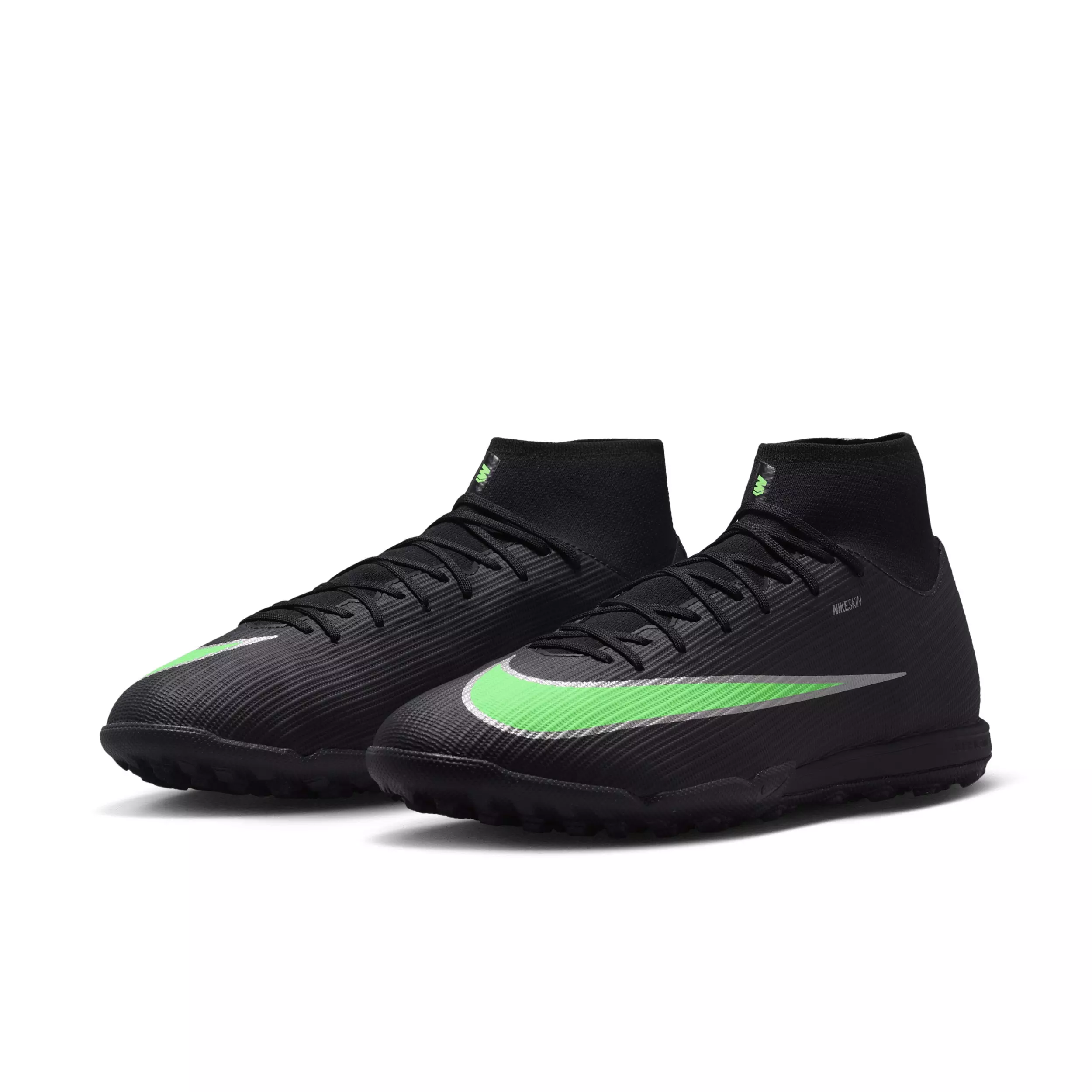 Nike Mercurial Superfly 11 Academy Turf "Black/Black/Illusion Green" Men's Soccer Shoe - BLACK/BLACK/GREEN