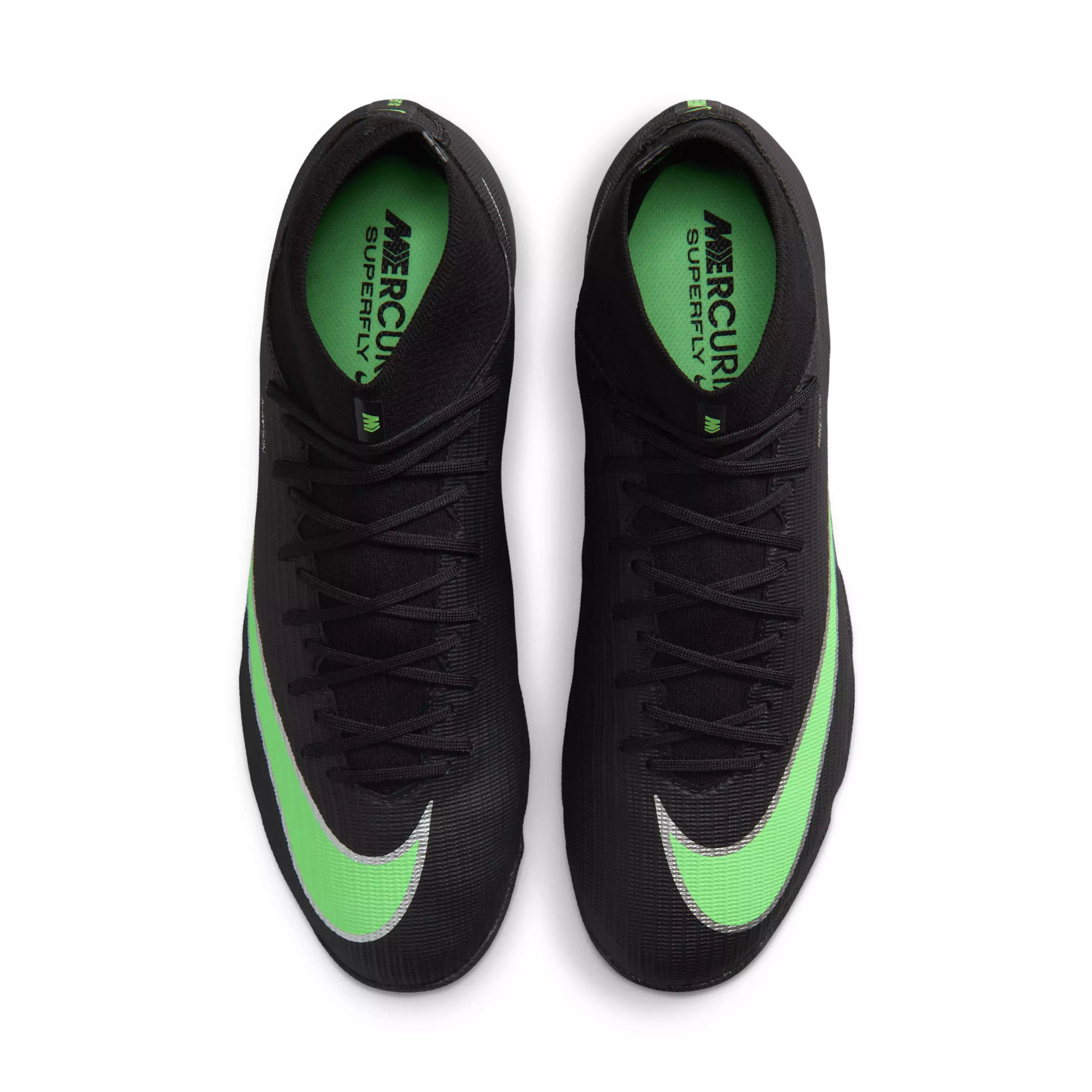 Nike Mercurial Superfly 11 Academy Turf "Black/Black/Illusion Green" Men's Soccer Shoe - BLACK/BLACK/GREEN