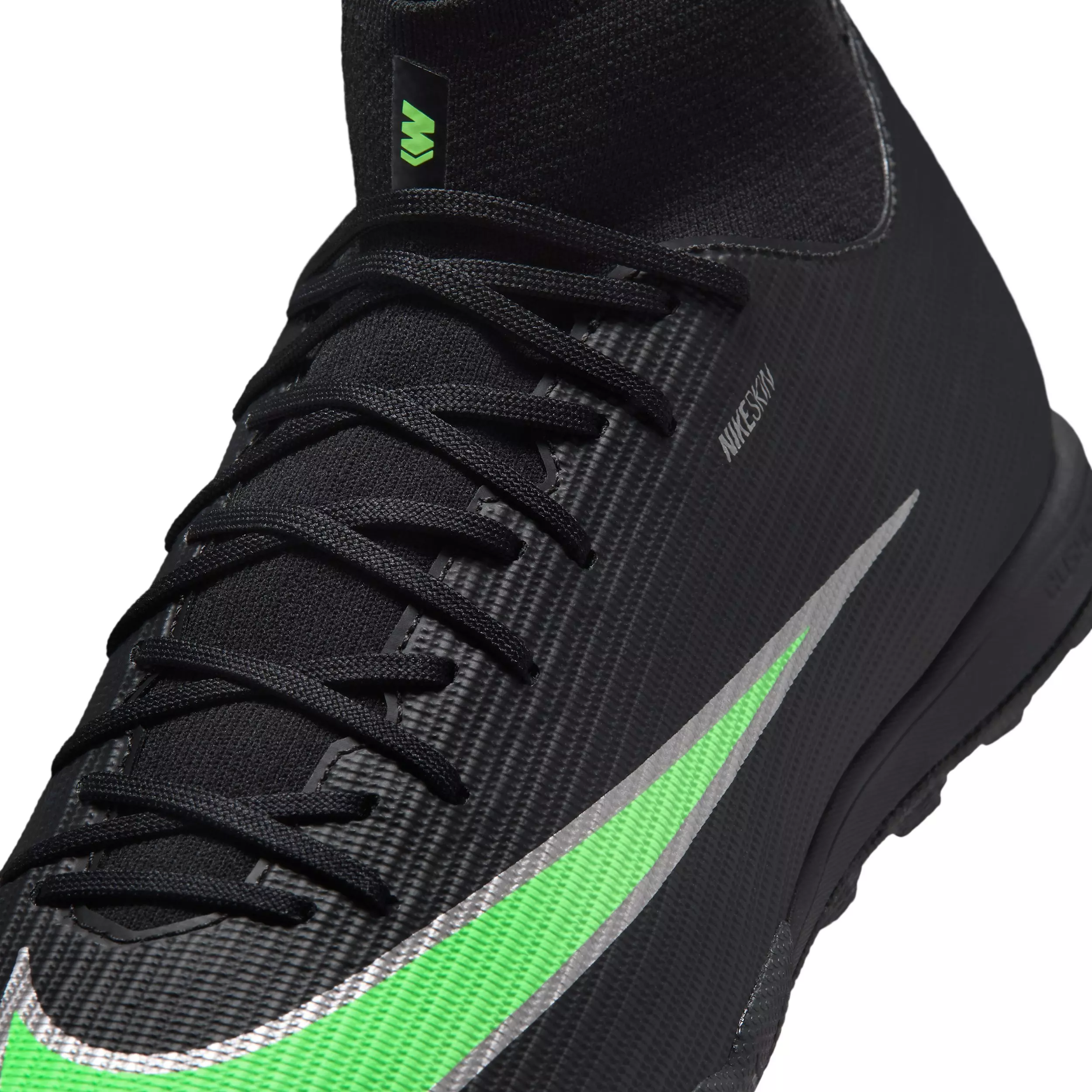 Nike Mercurial Superfly 11 Academy Turf "Black/Black/Illusion Green" Men's Soccer Shoe - BLACK/BLACK/GREEN