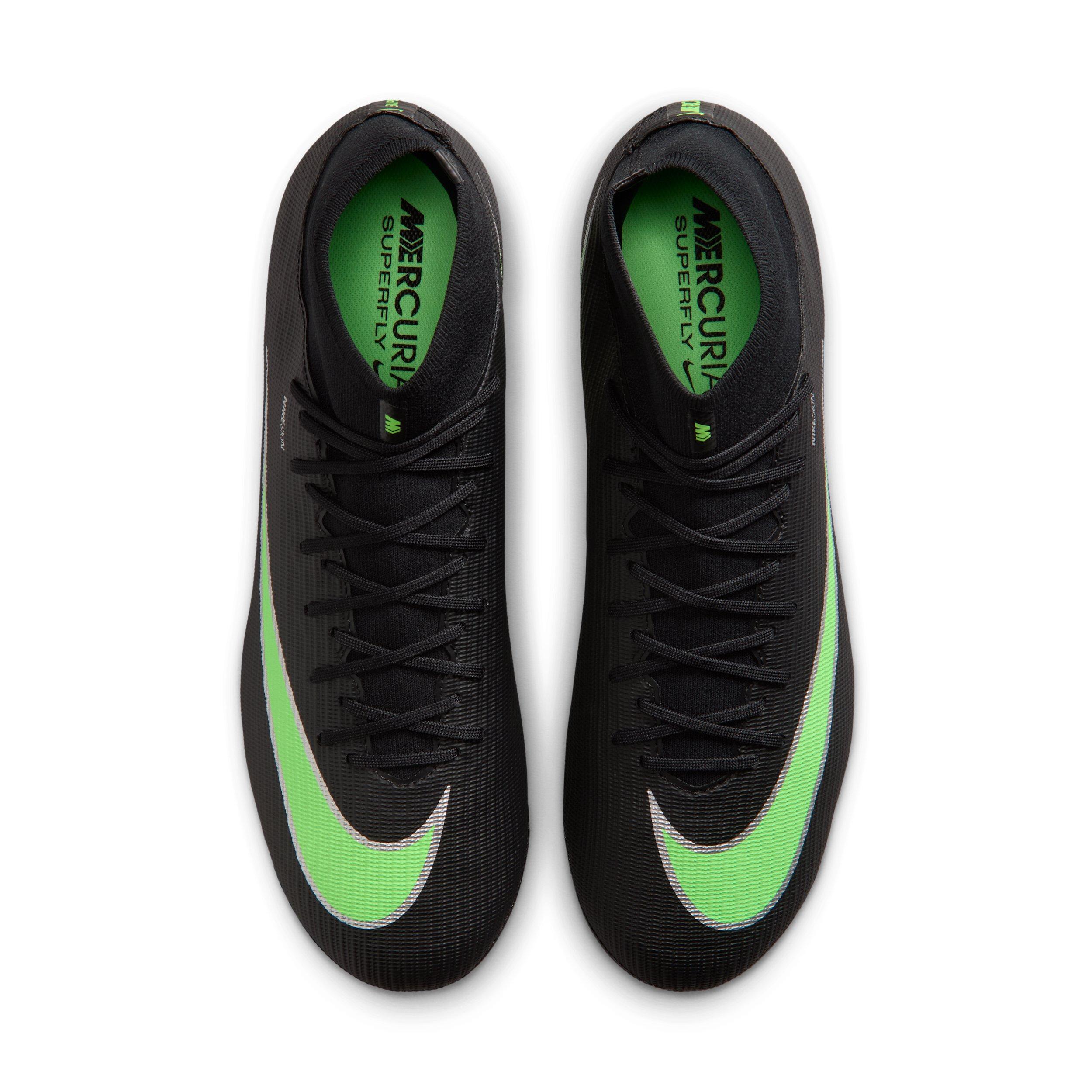 Nike Mercurial Superfly 11 Academy AG  "Black/Black/Illusion Green" Men's Soccer Cleat - BLACK/BLACK/GREEN Thumbnail View 4