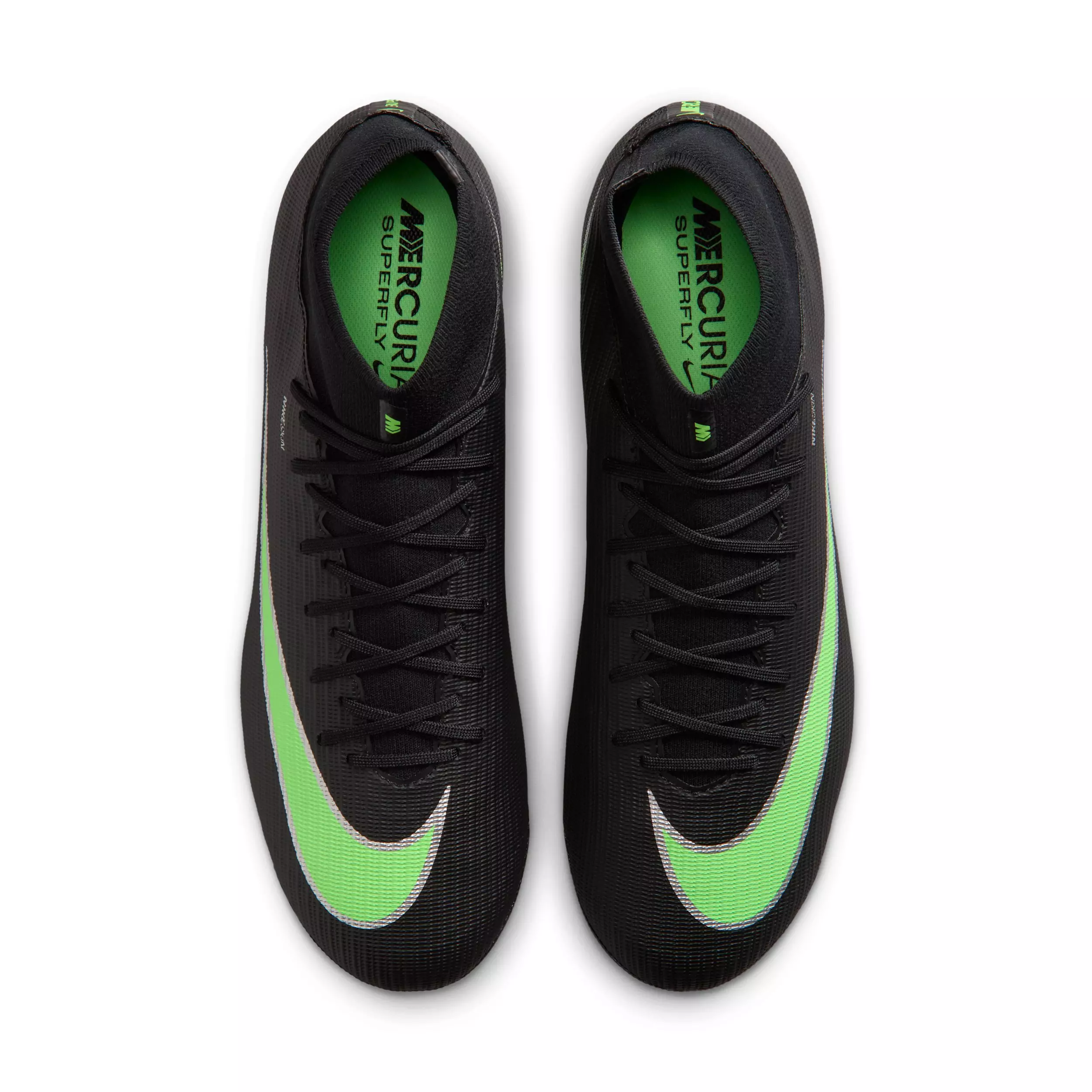 Nike Mercurial Superfly 11 Academy AG  "Black/Black/Illusion Green" Men's Soccer Cleat - BLACK/BLACK/GREEN