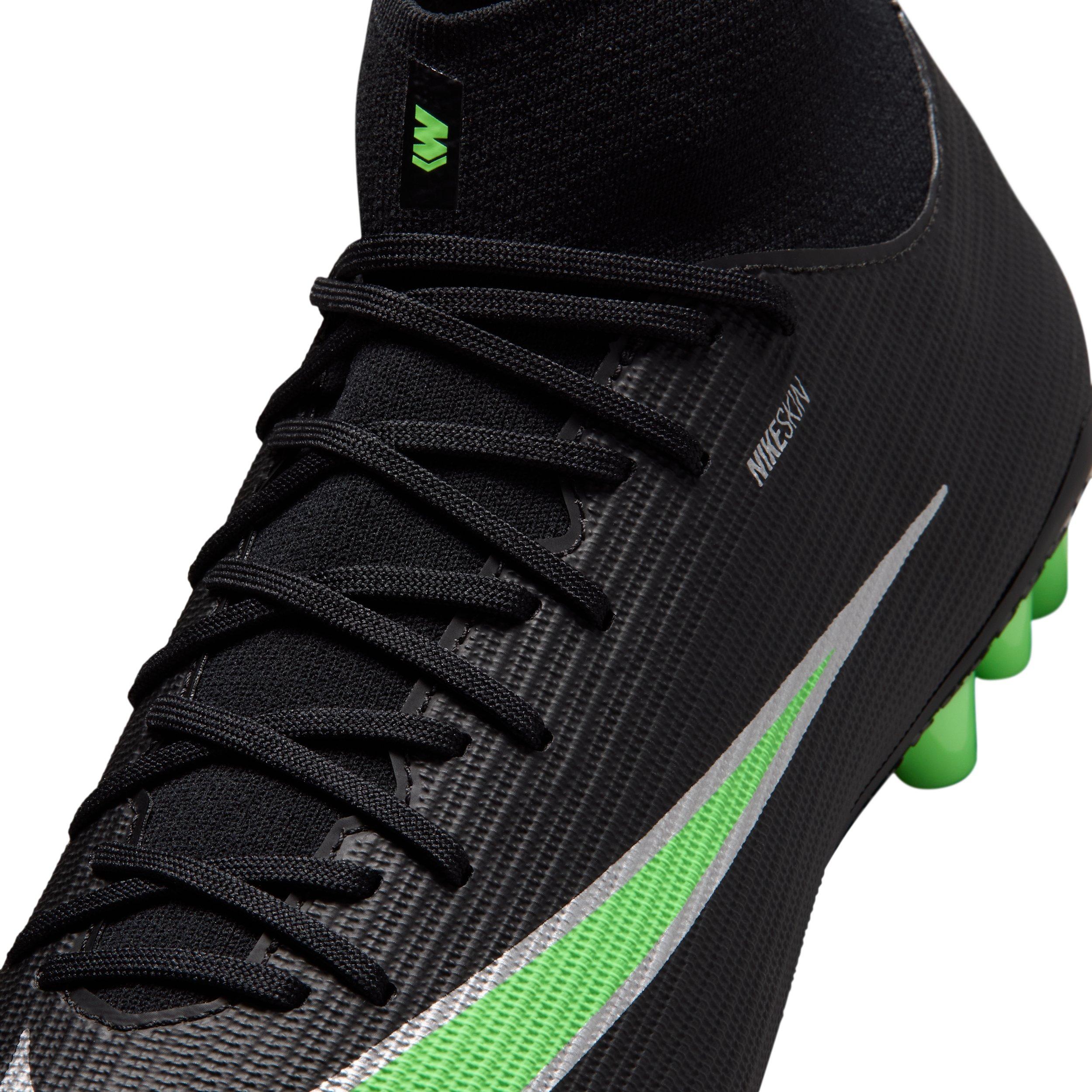 Nike Mercurial Superfly 11 Academy AG  "Black/Black/Illusion Green" Men's Soccer Cleat - BLACK/BLACK/GREEN Thumbnail View 8