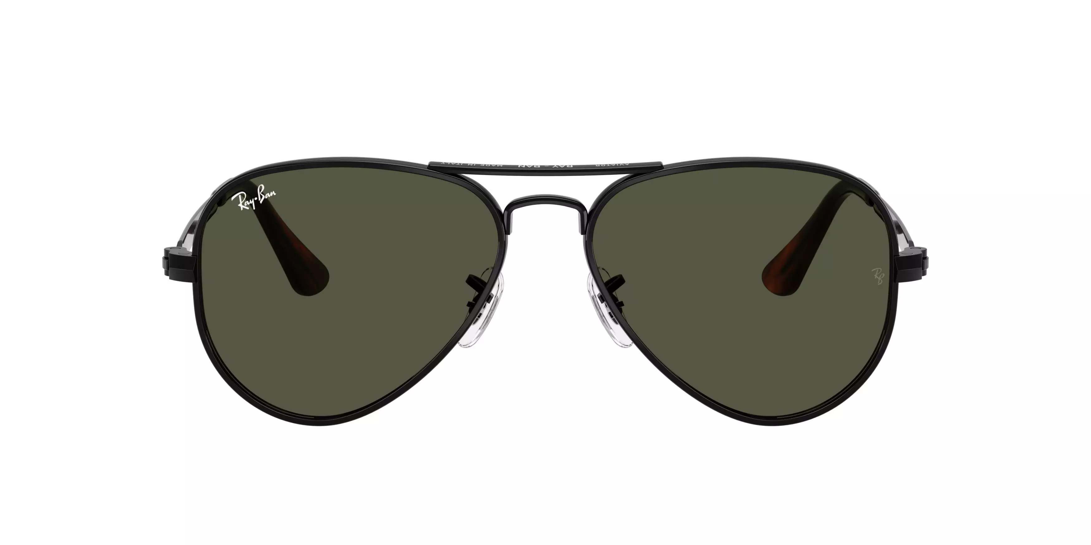Ray-Ban Aviator Max Green Sunglasses – Polished Black - BLACK/GREEN