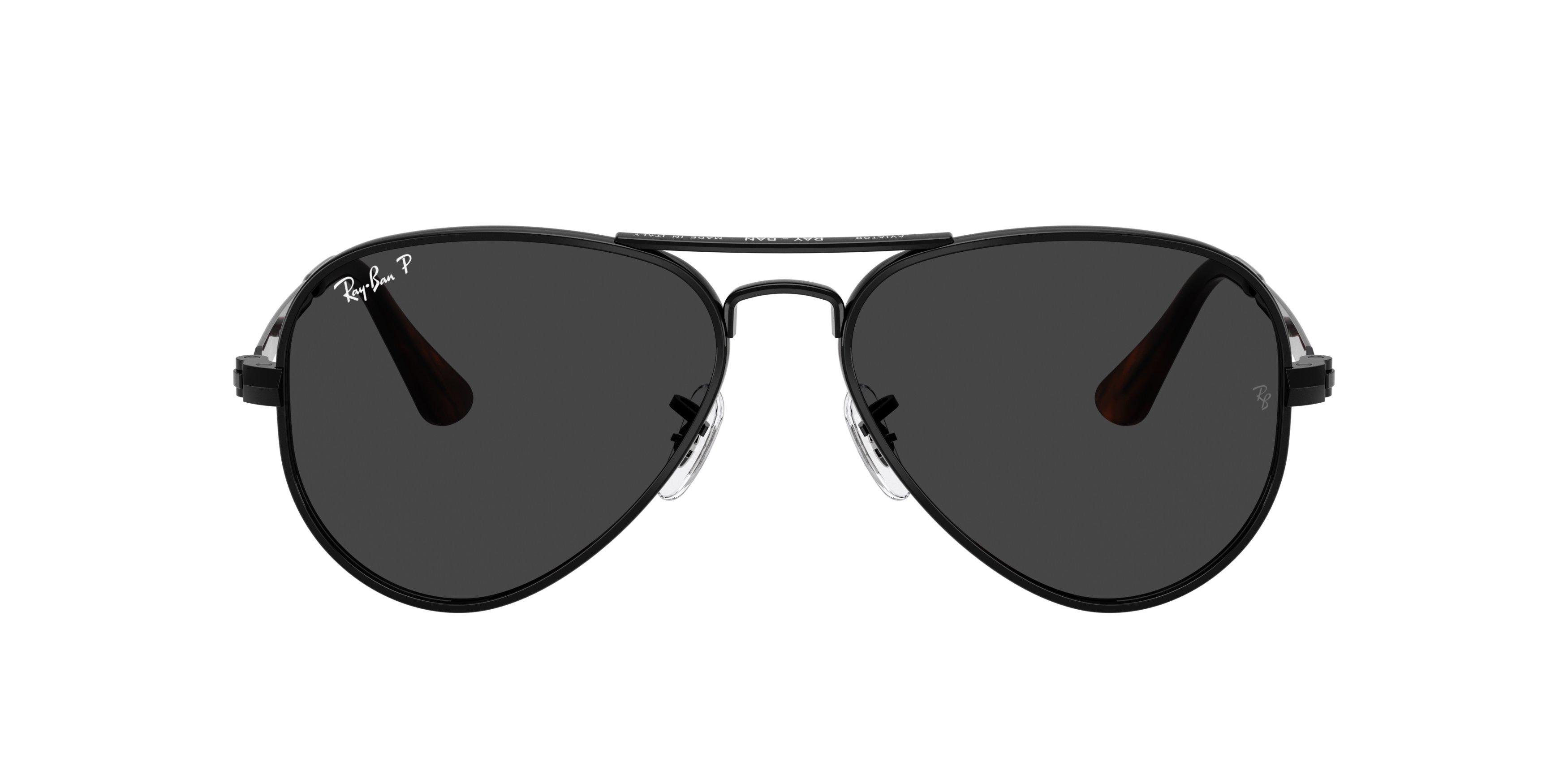 Ray-Ban Aviator Max Black Polarized Sunglasses &ndash; Polished Black - BLACK Thumbnail View 2