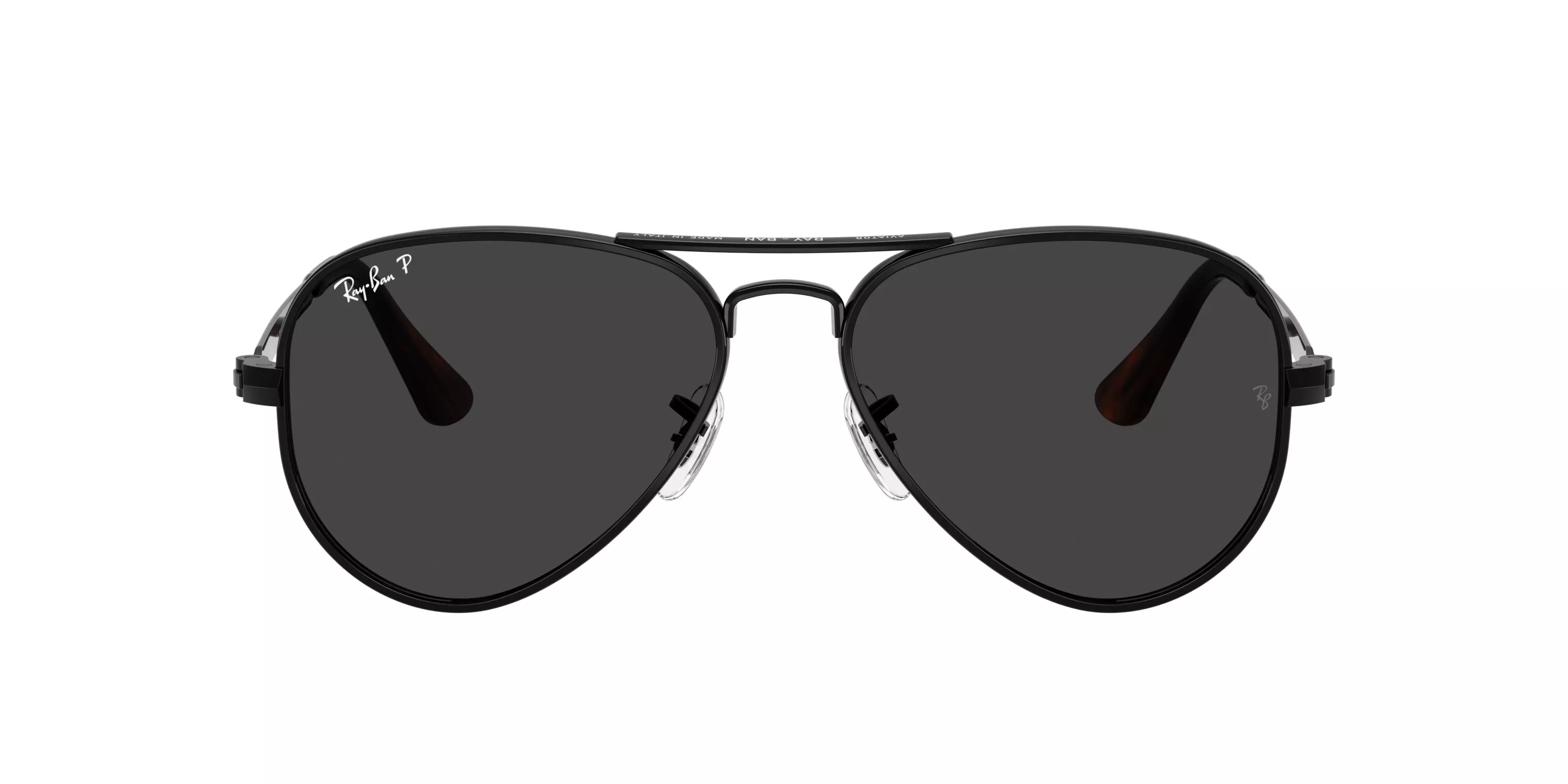 Ray-Ban Aviator Max Black Polarized Sunglasses – Polished Black - BLACK