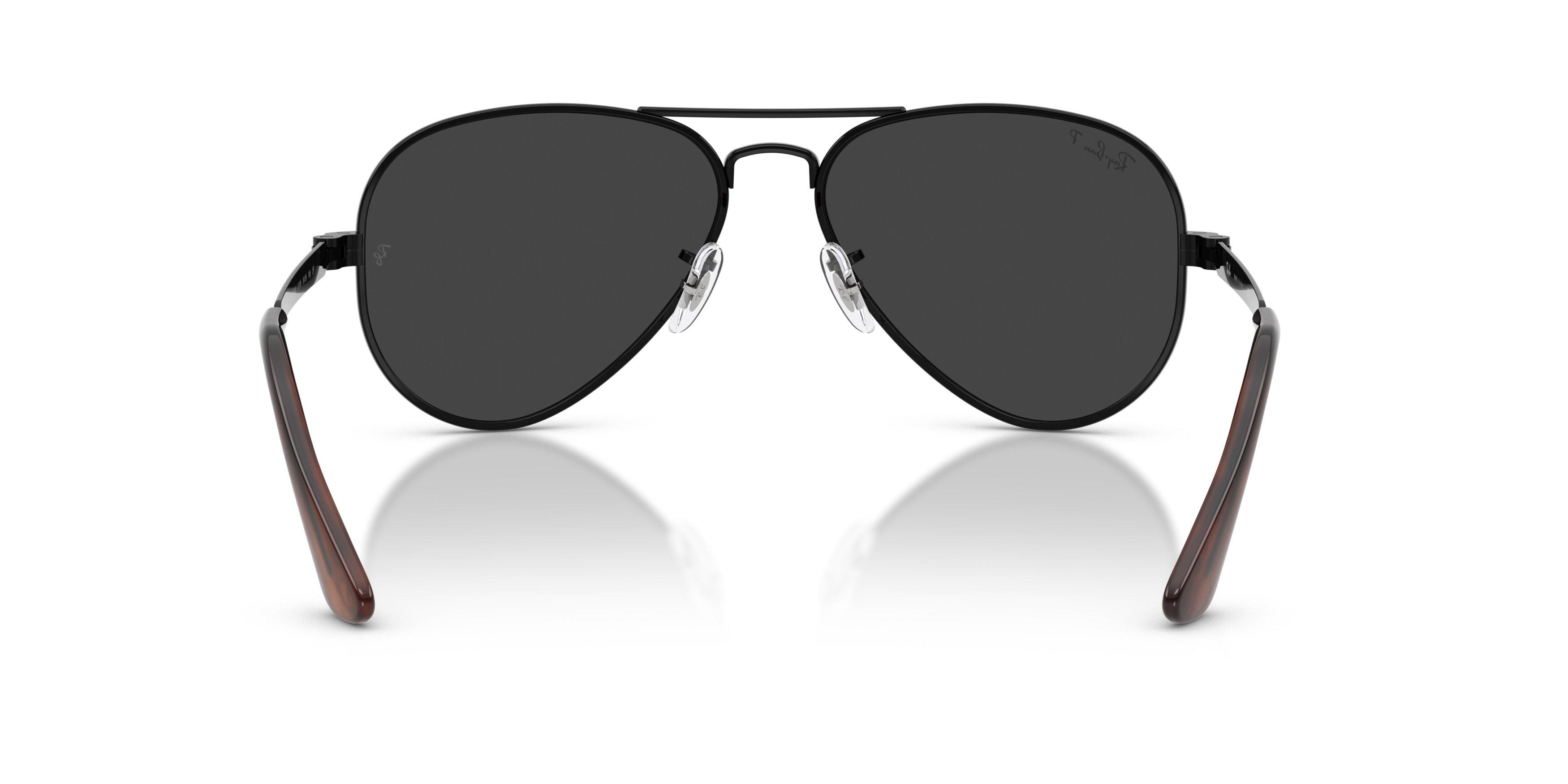 Ray-Ban Aviator Max Black Polarized Sunglasses &ndash; Polished Black - BLACK Thumbnail View 3