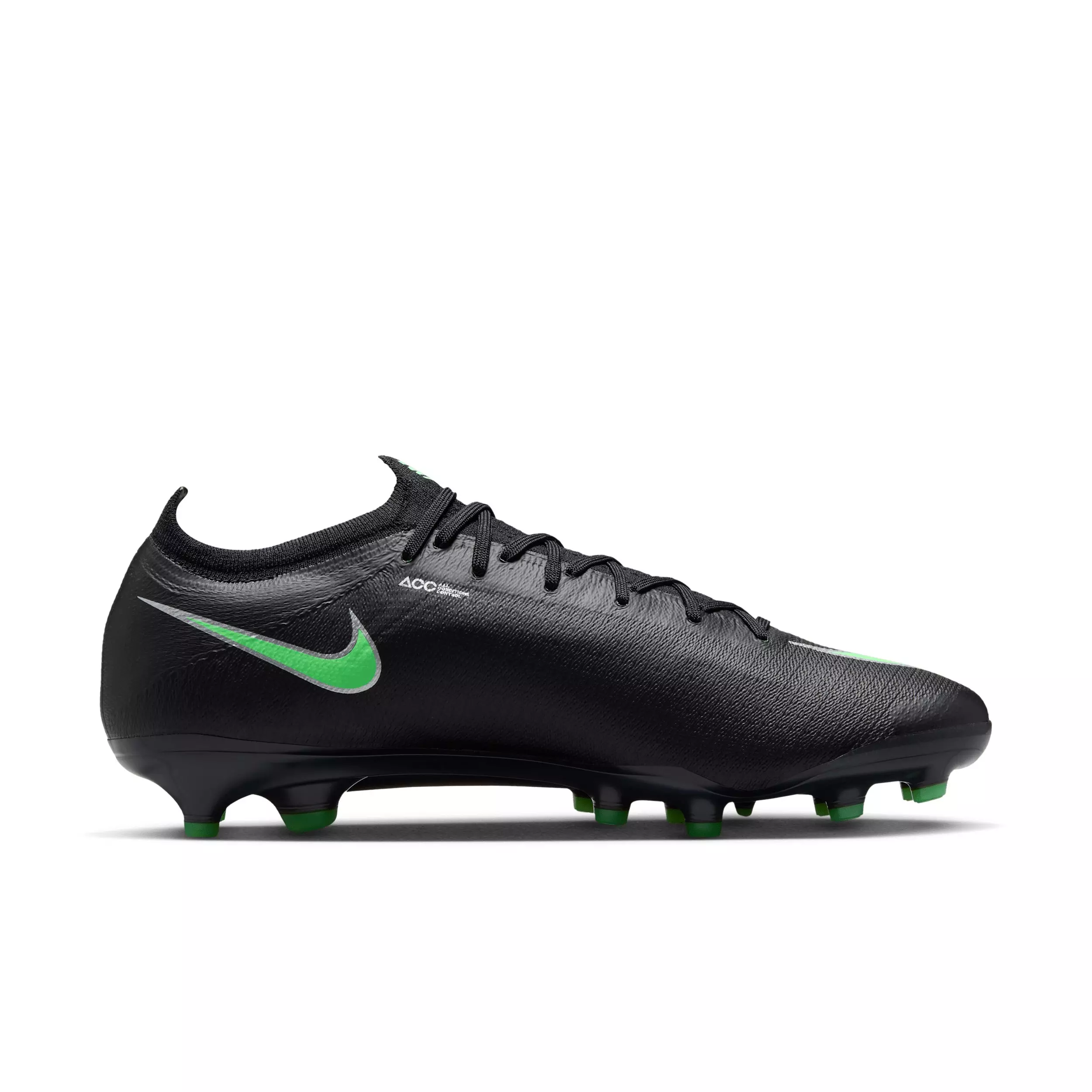 Nike Mercurial Vapor 17 Elite AG "Black/Black/Illusion Green" Men's Soccer Cleat - BLACK/BLACK/GREEN