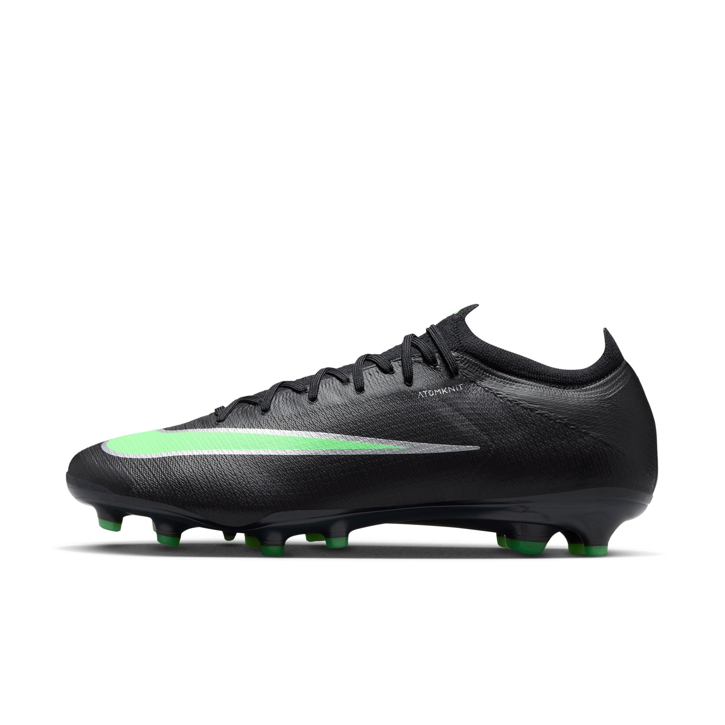 Nike Mercurial Vapor 17 Elite AG "Black/Black/Illusion Green" Men's Soccer Cleat - BLACK/BLACK/GREEN Thumbnail View 2