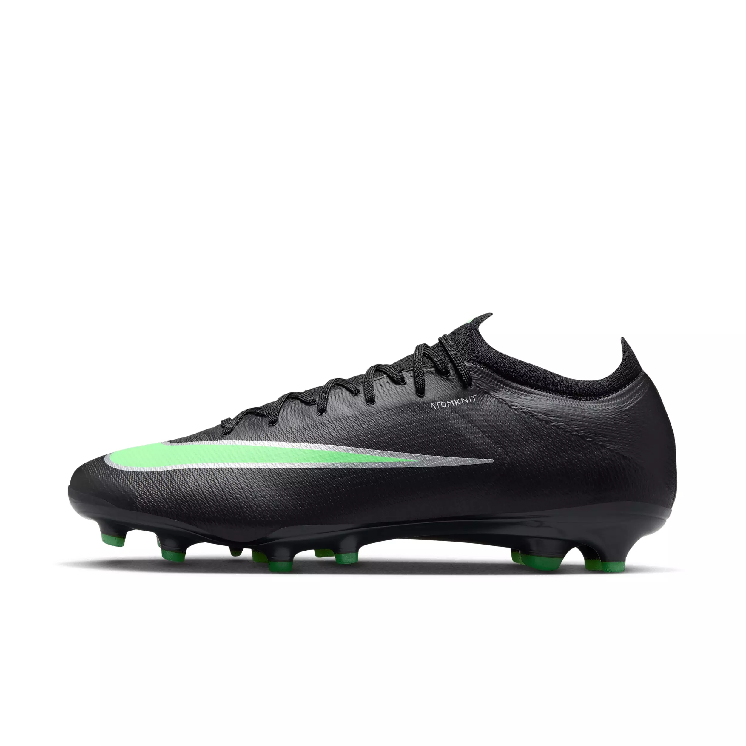 Nike Mercurial Vapor 17 Elite AG "Black/Black/Illusion Green" Men's Soccer Cleat - BLACK/BLACK/GREEN