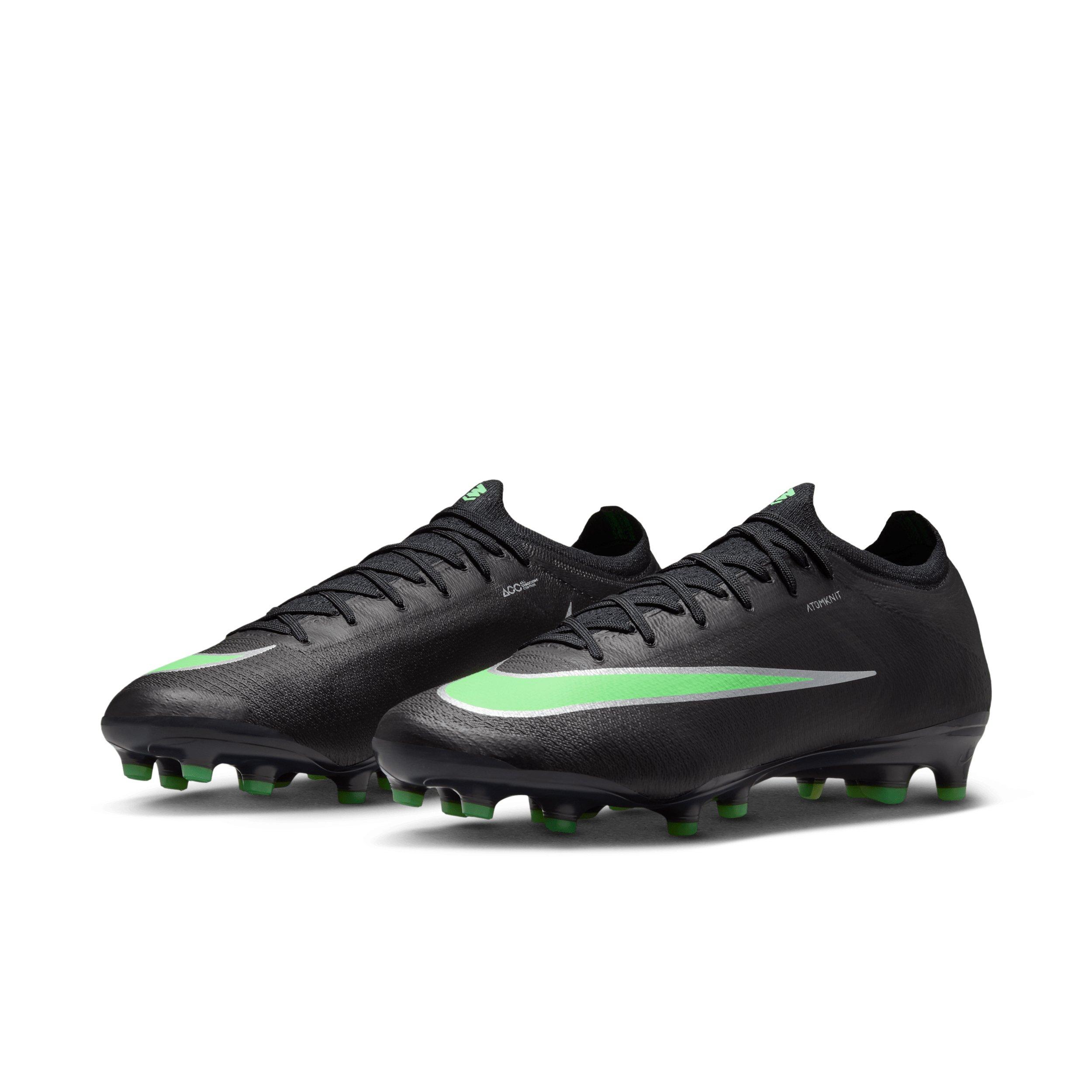 Nike Mercurial Vapor 17 Elite AG "Black/Black/Illusion Green" Men's Soccer Cleat - BLACK/BLACK/GREEN Thumbnail View 3