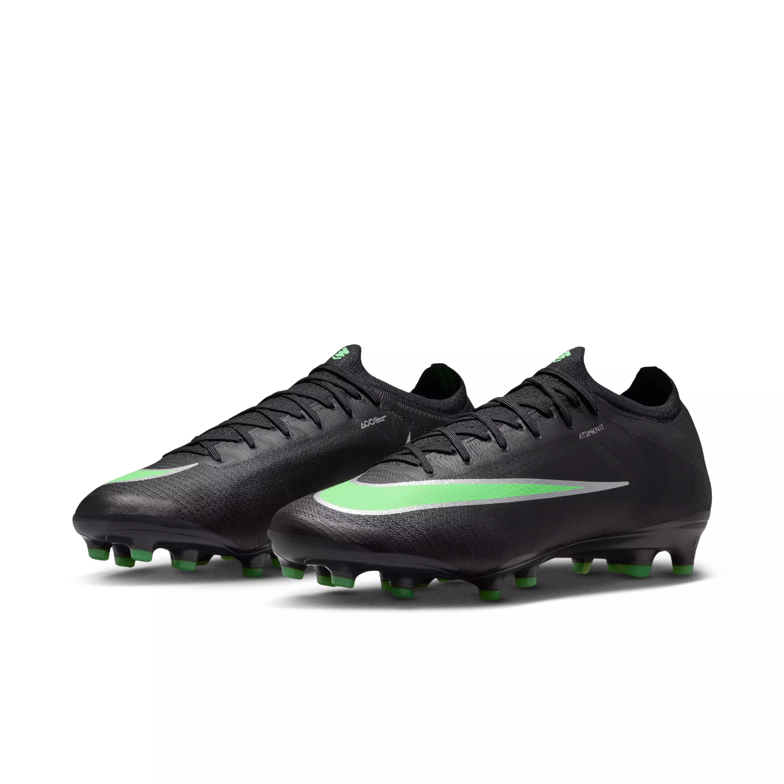 Nike Mercurial Vapor 17 Elite AG "Black/Black/Illusion Green" Men's Soccer Cleat - BLACK/BLACK/GREEN