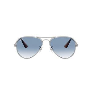 Ray-Ban Aviator Max Clear Gradient Blue Sunglasses &ndash; Polished Silver