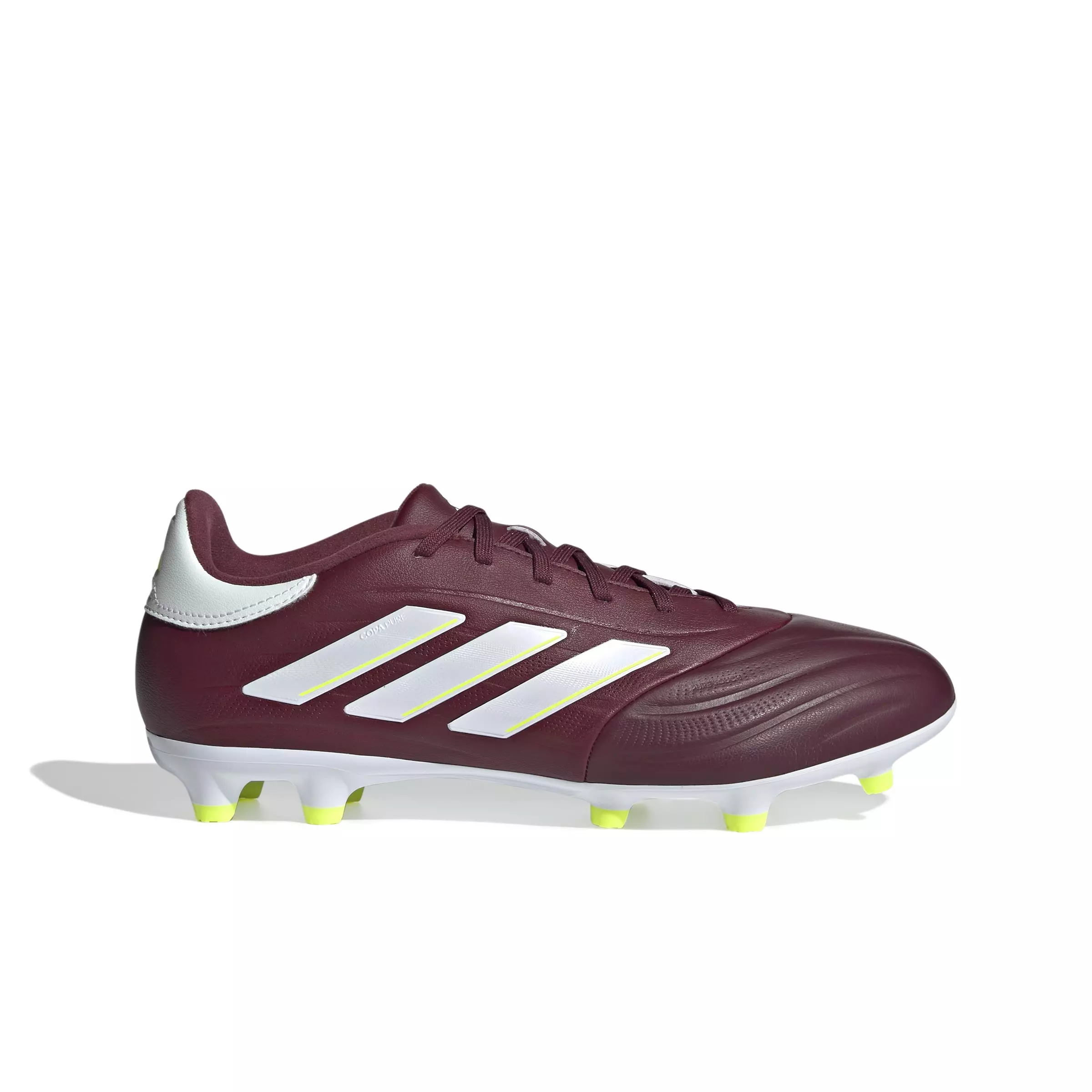 adidas Copa Pure II League FG "Shadow Red/Ftwr White/Team Solar Yellow 2" Men's Soccer Cleat - RED/WHITE/YELLOW