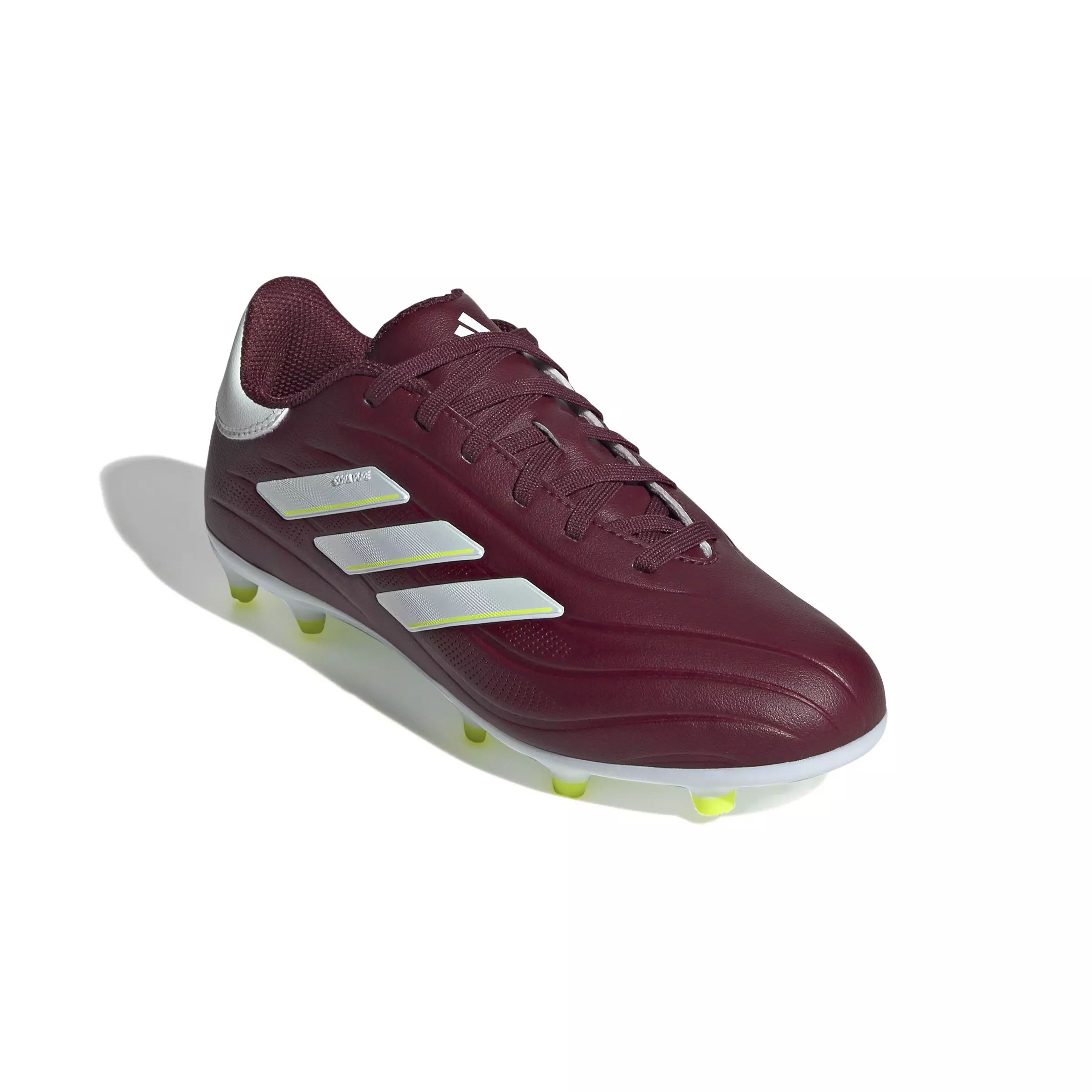 adidas Copa Pure II League FG "Shadow Red/Ftwr White/Team Solar Yellow 2" Preschool Kids' Soccer Cleat - RED/WHITE/YELLOW