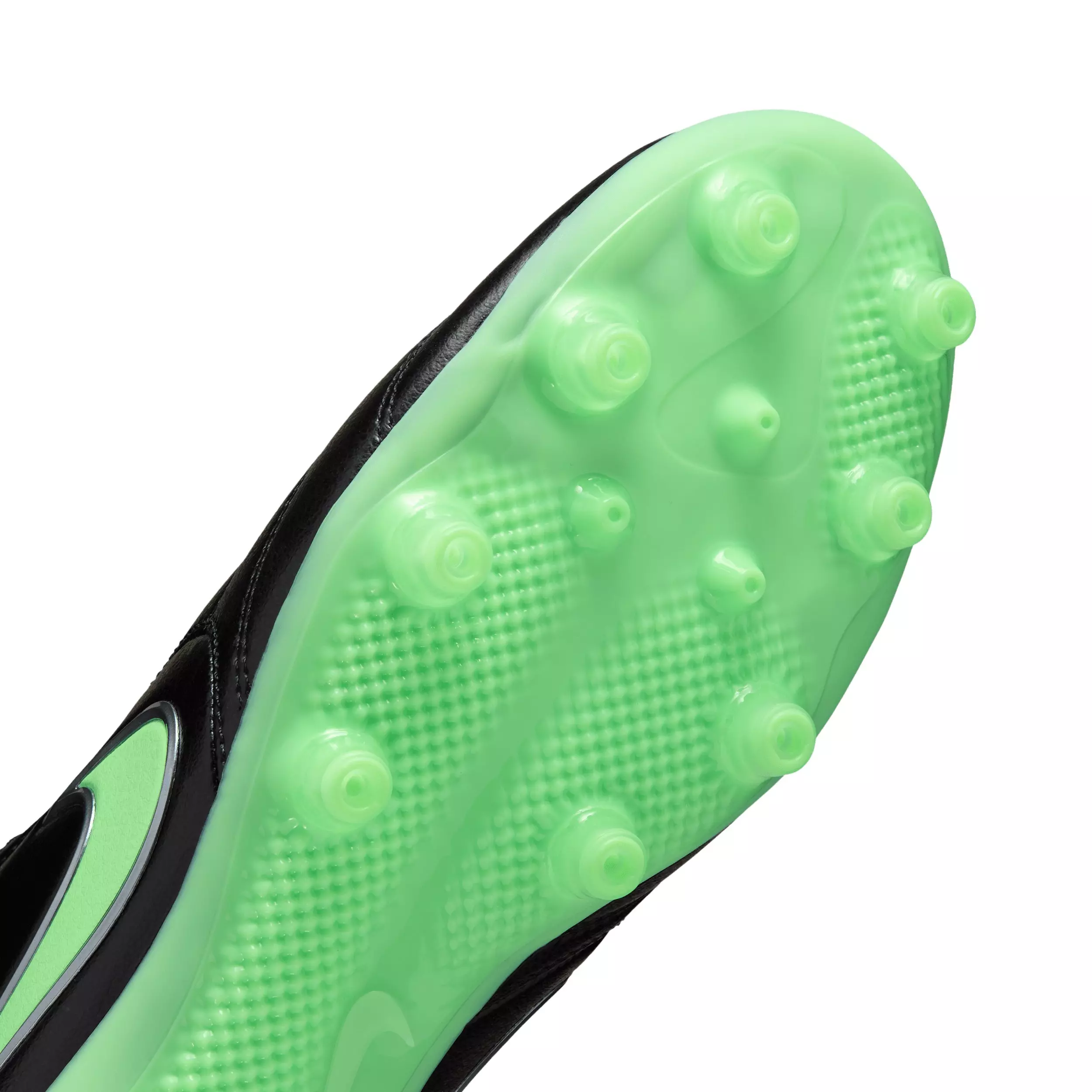 Nike Tiempo Ligera Pro AG "Black/Black/Illusion Green" Men's Soccer Cleat - BLACK/BLACK/GREEN