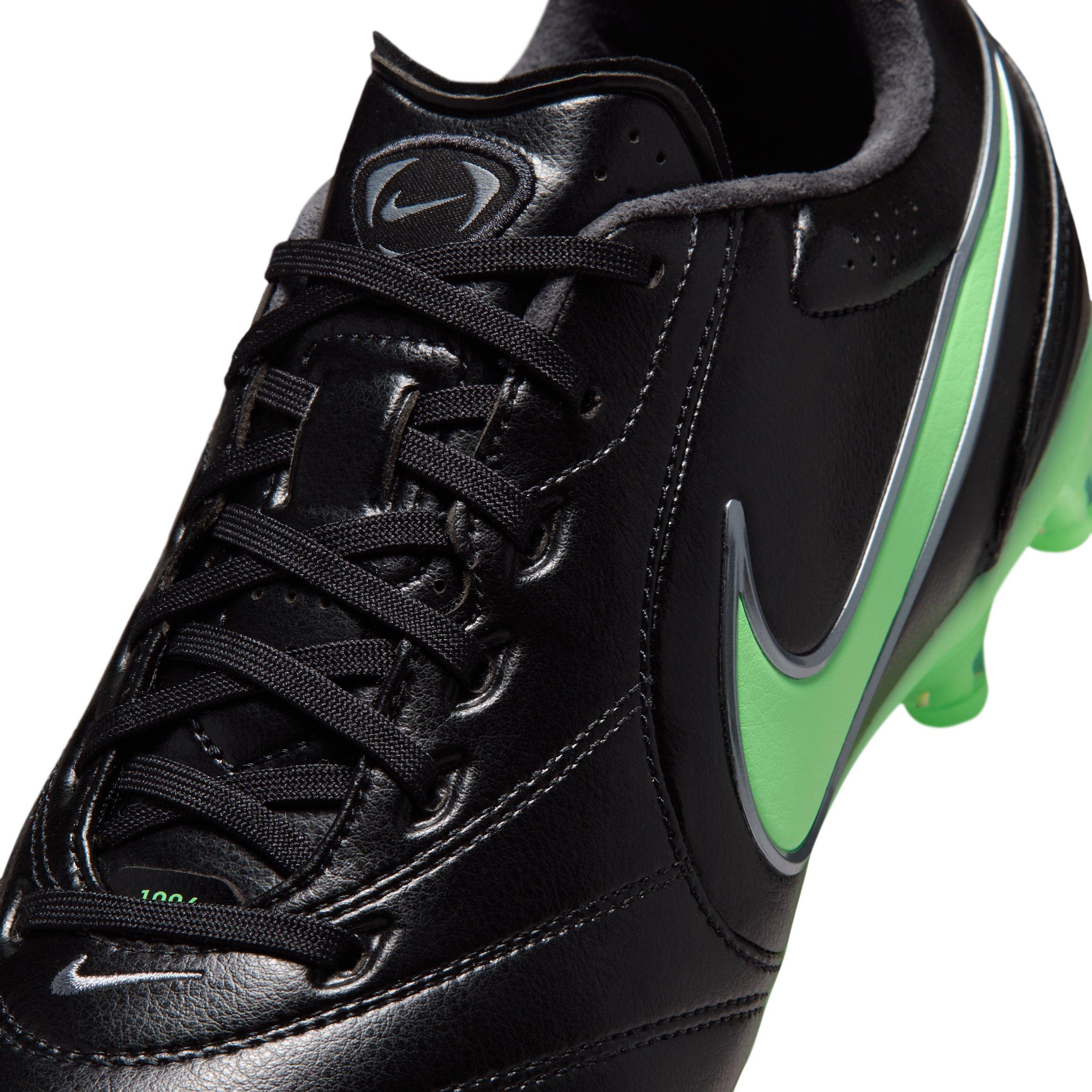 Nike Tiempo Ligera Pro AG "Black/Black/Illusion Green" Men's Soccer Cleat - BLACK/BLACK/GREEN Thumbnail View 8
