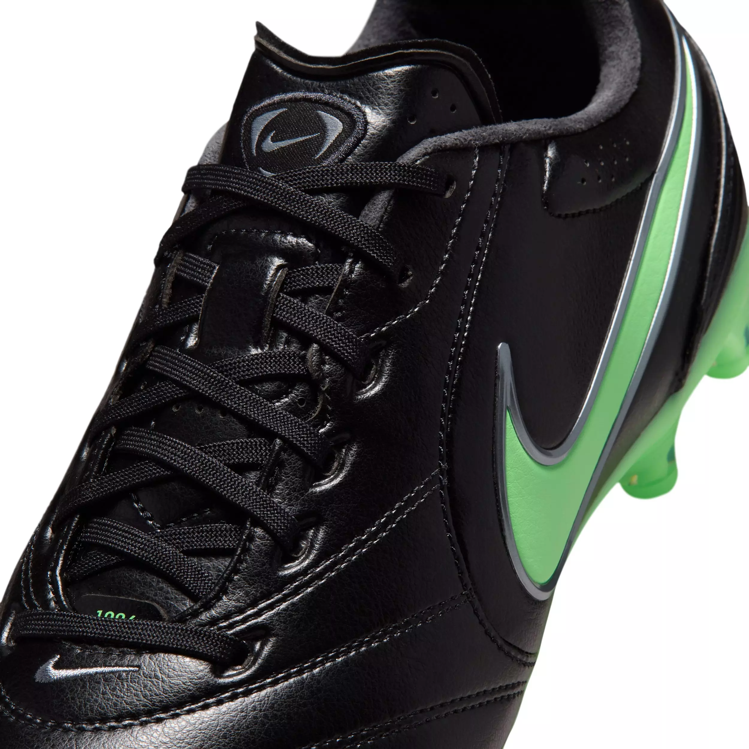 Nike Tiempo Ligera Pro AG "Black/Black/Illusion Green" Men's Soccer Cleat - BLACK/BLACK/GREEN