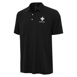 Antigua Men's New Orleans Saints Western Polo-Black