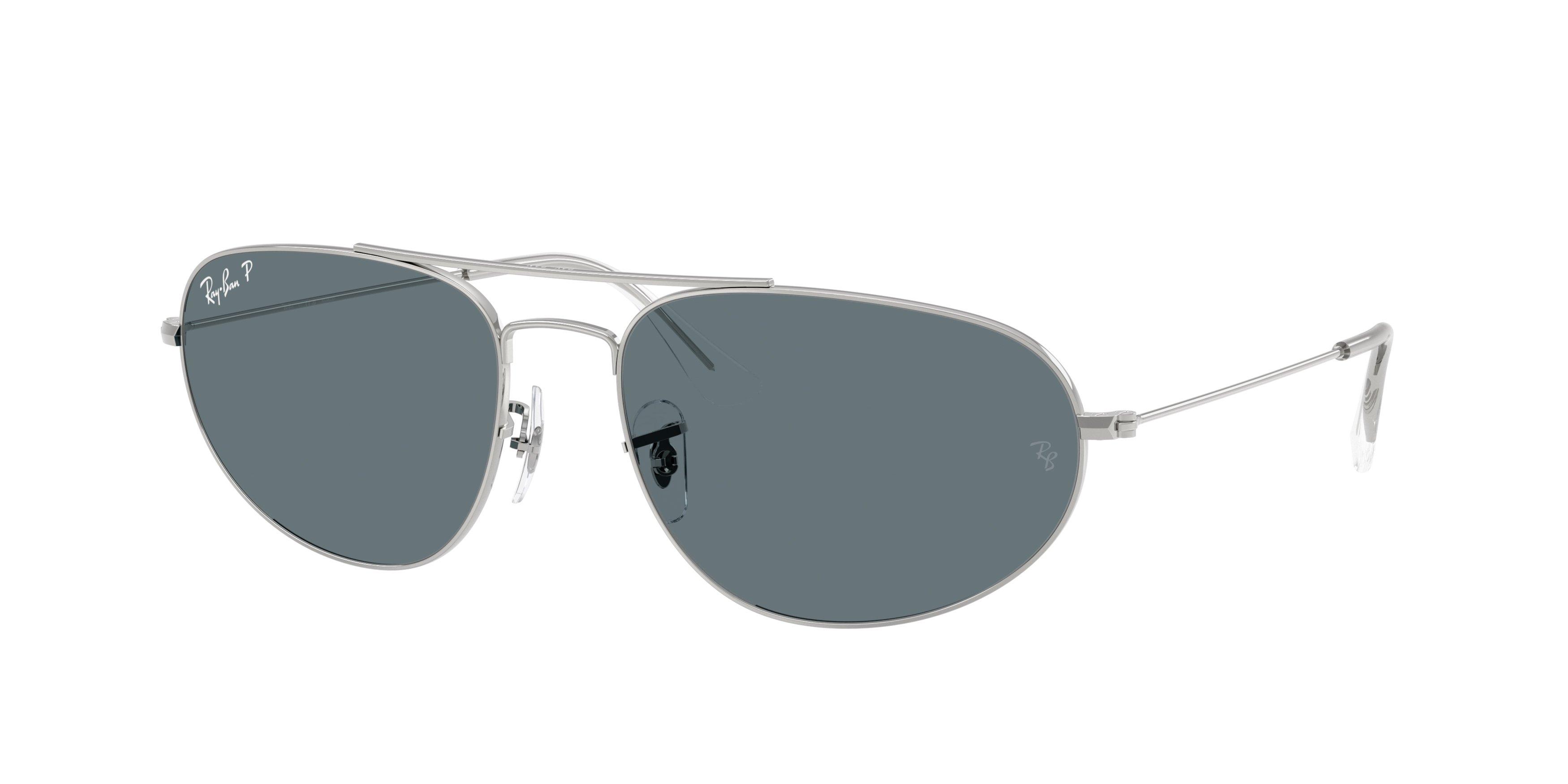 Ray-Ban RB3945 Dark Blue Polarized Sunglasses &ndash; Silver - SILVER/BLUE Thumbnail View 1