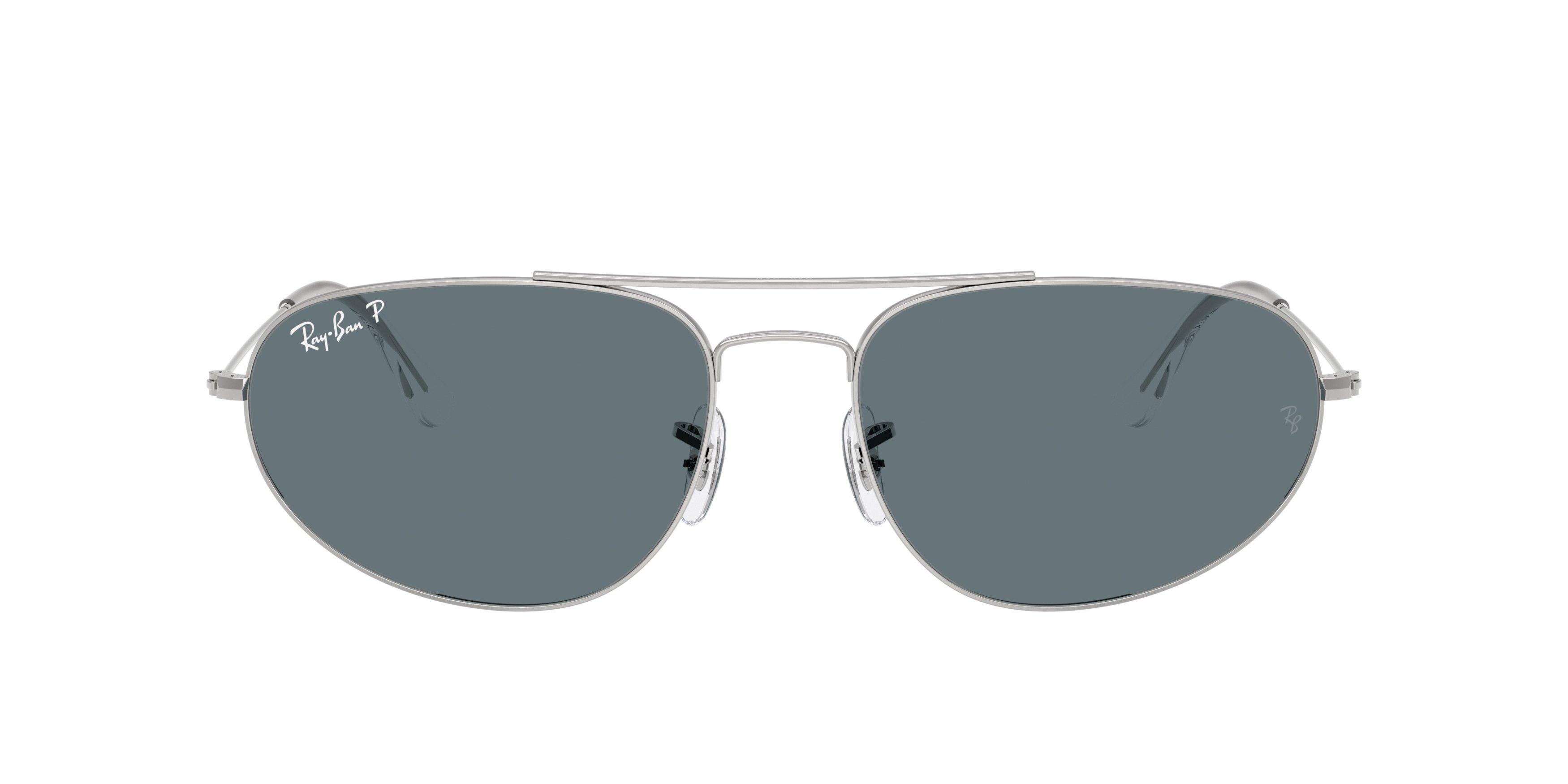 Ray-Ban RB3945 Dark Blue Polarized Sunglasses &ndash; Silver - SILVER/BLUE Thumbnail View 2