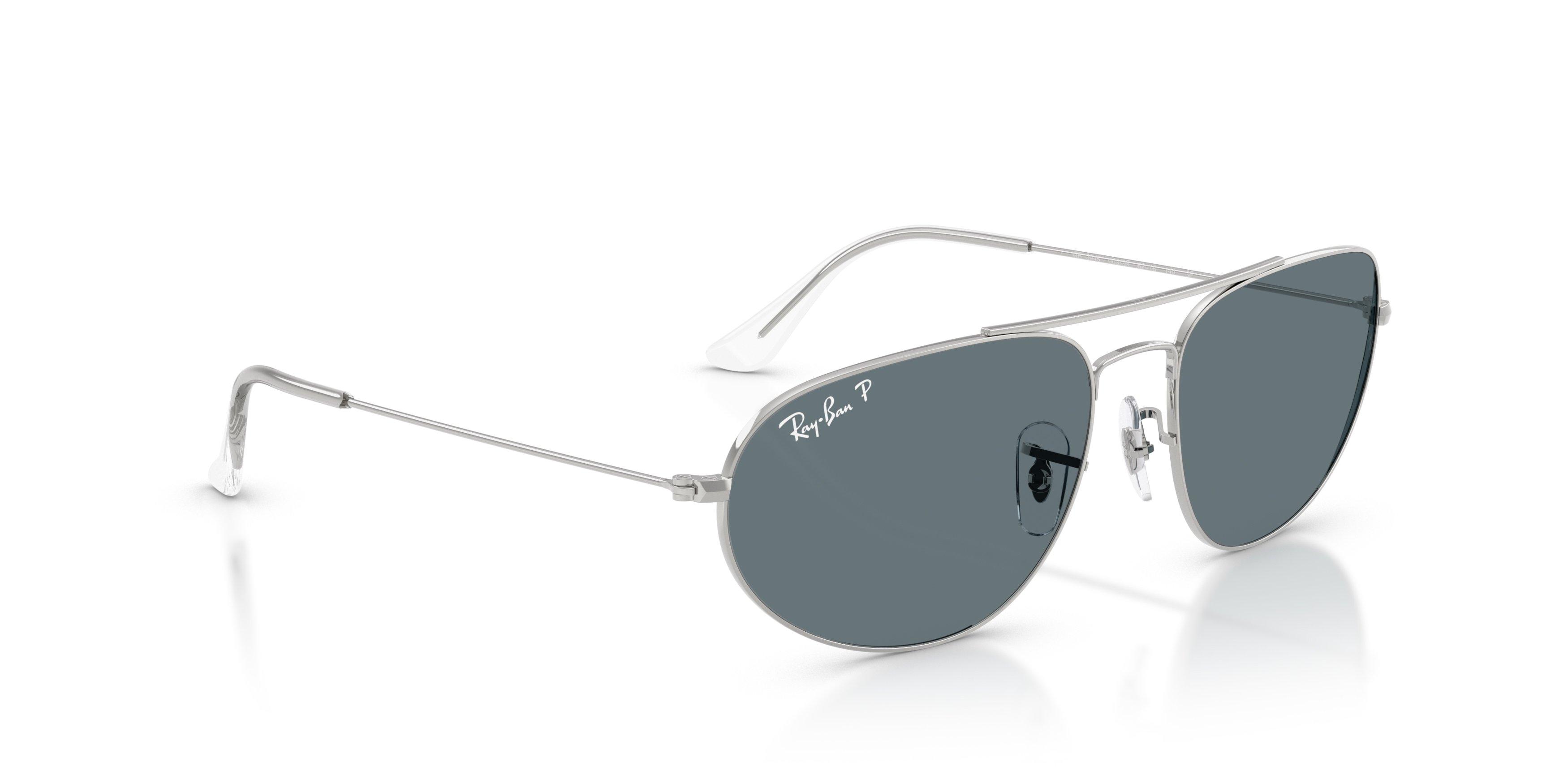 Ray-Ban RB3945 Dark Blue Polarized Sunglasses &ndash; Silver - SILVER/BLUE Thumbnail View 4