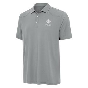 Antigua Men's New Orleans Saints Western Polo-Light Grey