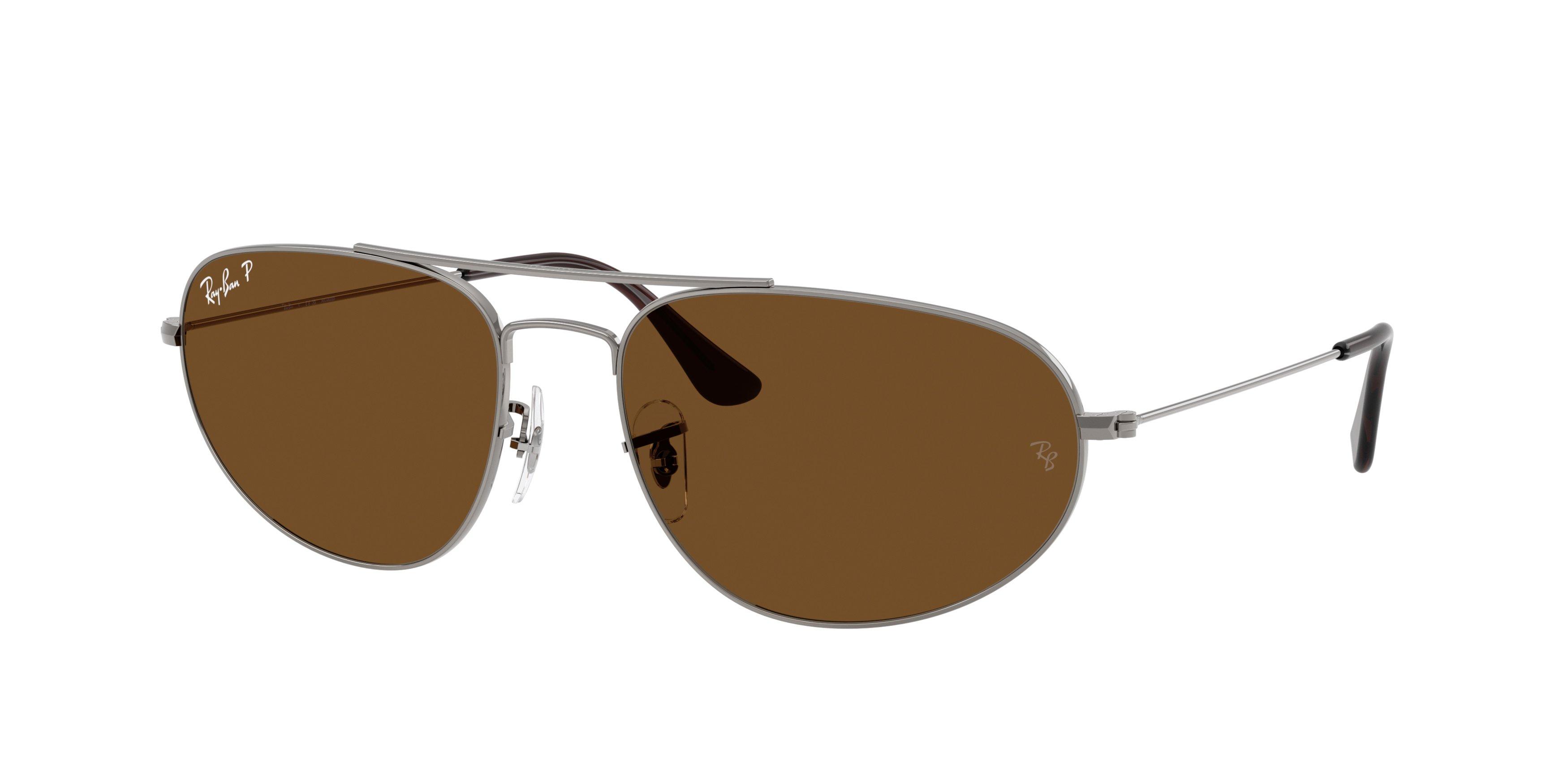 Ray-Ban RB3945 Brown Polarized Sunglasses &ndash; Gunmetal - GREY/BROWN Thumbnail View 1