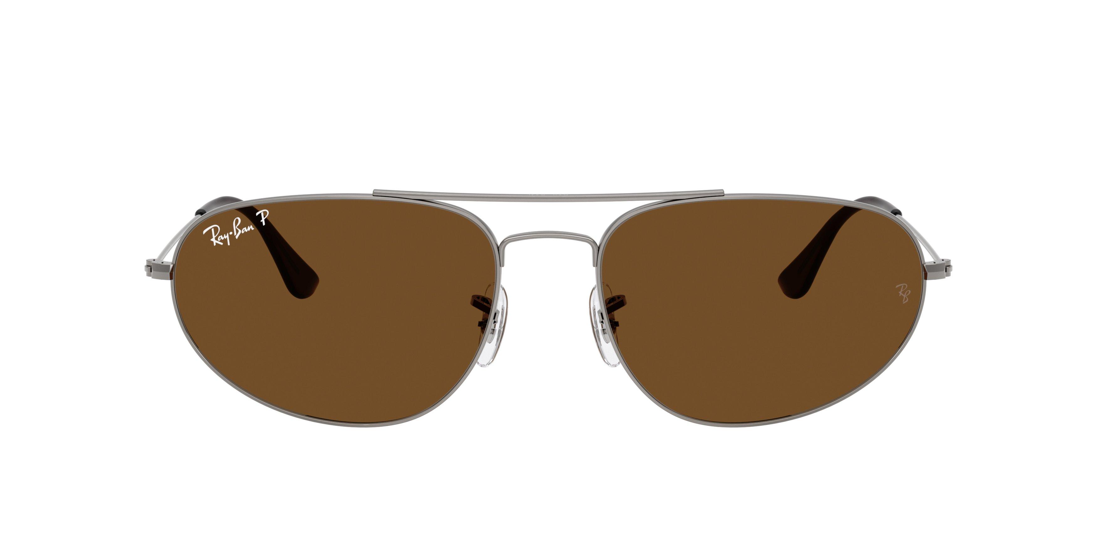 Ray-Ban RB3945 Brown Polarized Sunglasses &ndash; Gunmetal - GREY/BROWN Thumbnail View 2