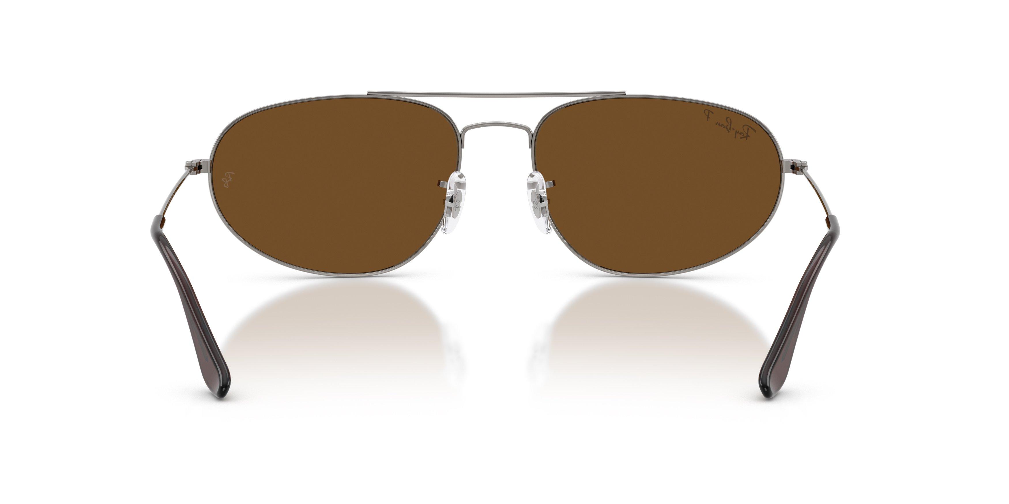 Ray-Ban RB3945 Brown Polarized Sunglasses &ndash; Gunmetal - GREY/BROWN Thumbnail View 3