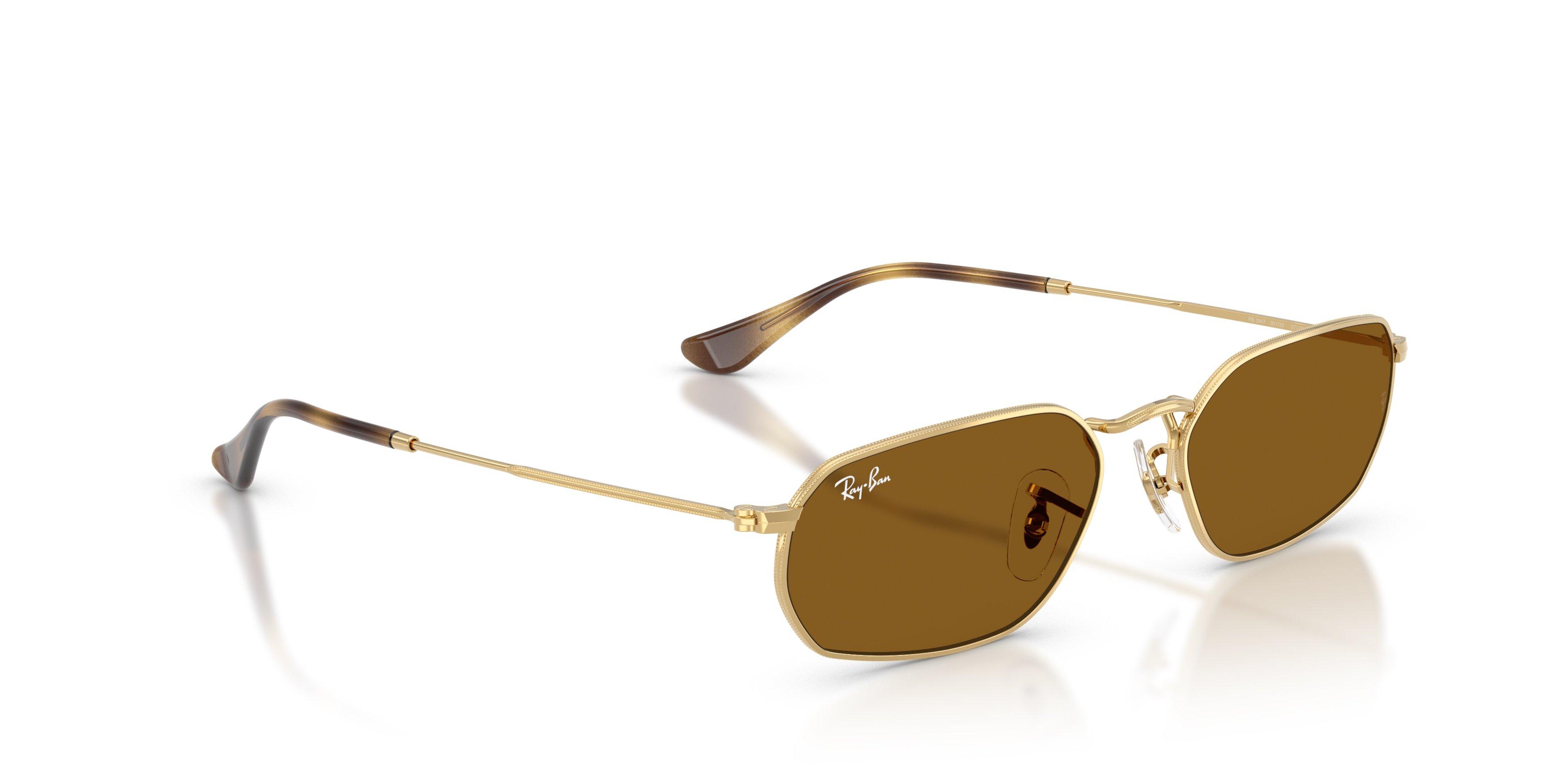 Ray-Ban RB3947 Brown Sunglasses &ndash; Arista Gold - GOLD/BROWN Thumbnail View 4