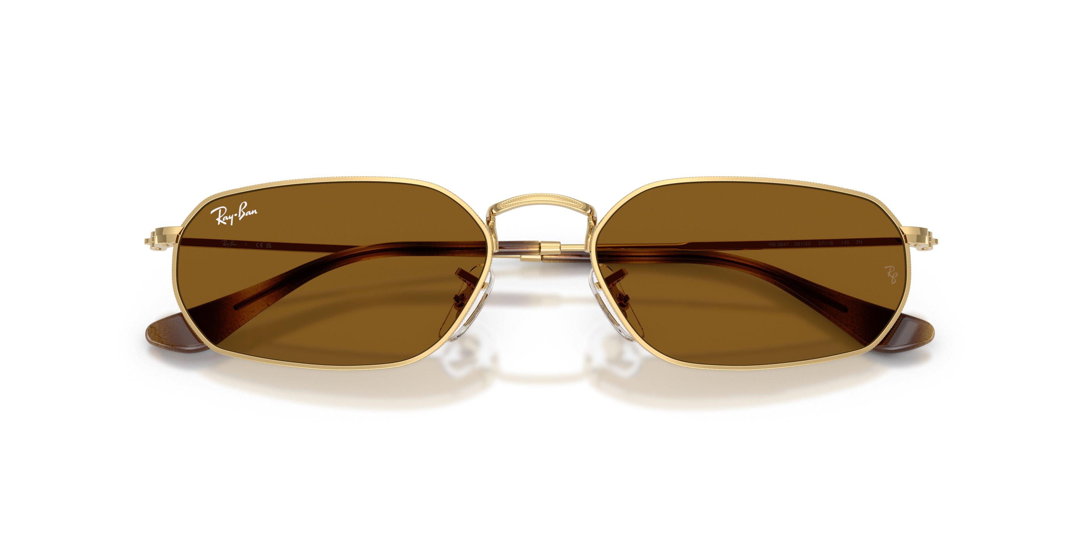 Ray-Ban RB3947 Brown Sunglasses &ndash; Arista Gold - GOLD/BROWN Thumbnail View 6