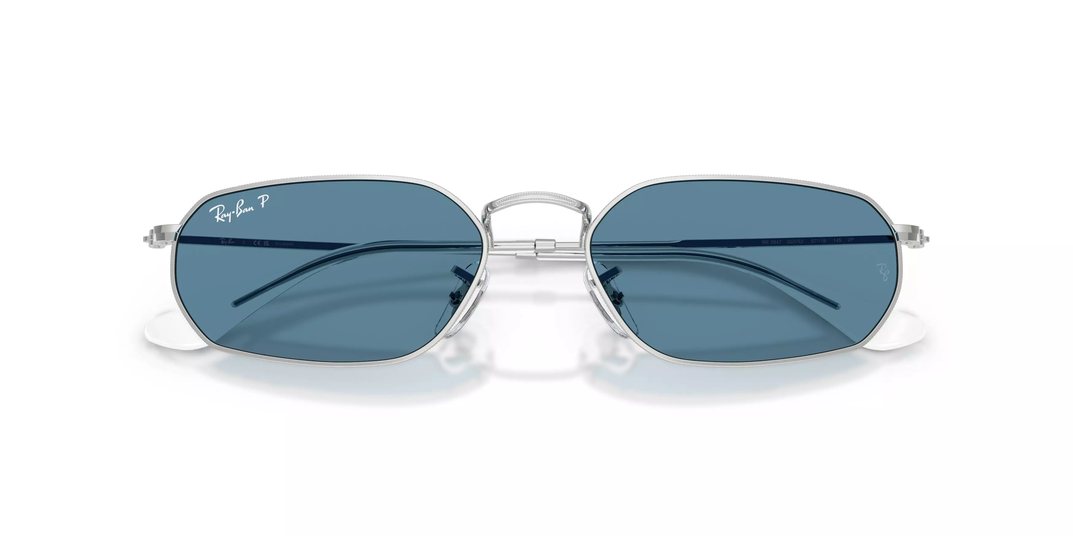 Ray-Ban RB3947 Blue Polarized Sunglasses &ndash; Silver - SILVER/BLUE