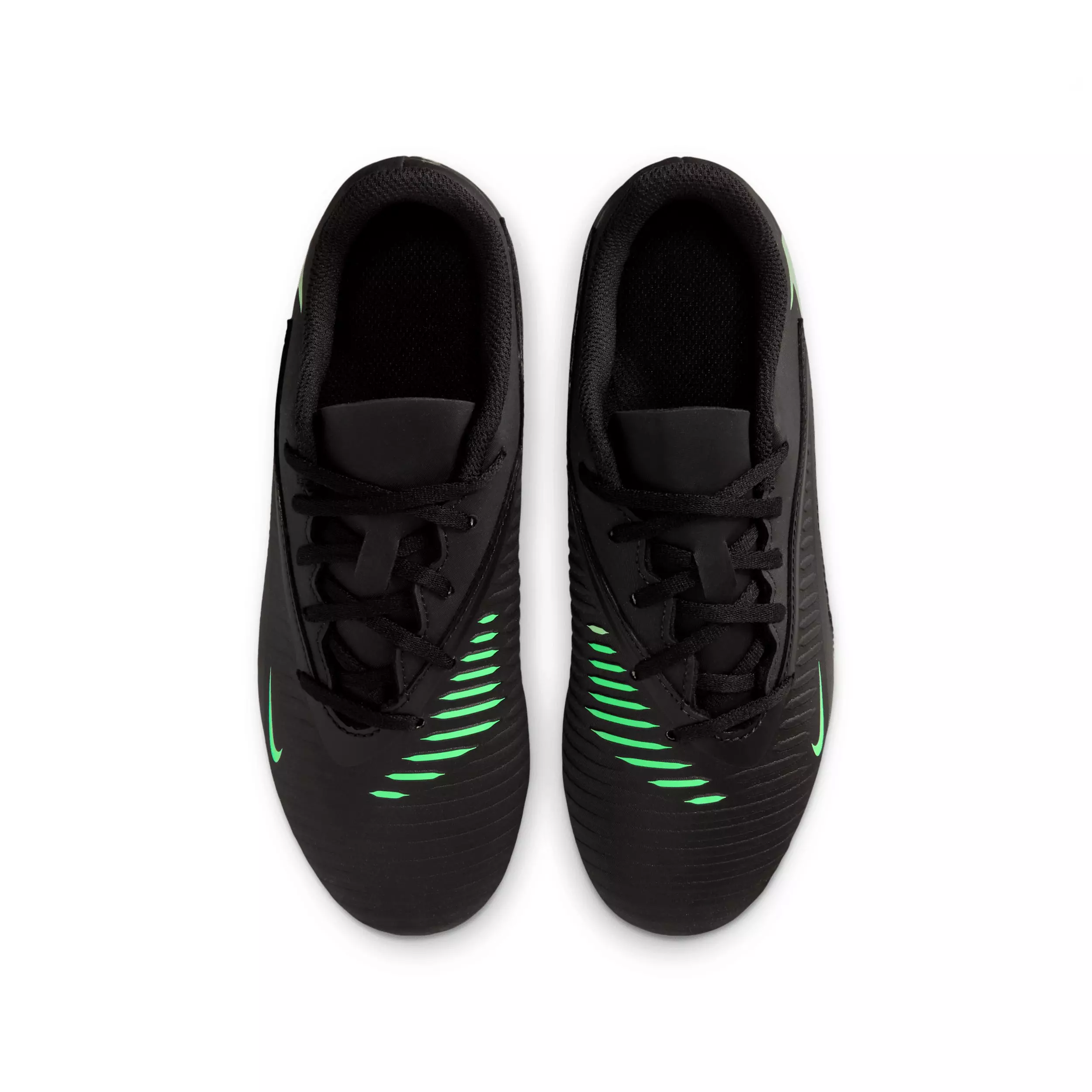 Nike Phantom 6 Low Club MG "Black/Black/Illusion Green" Grade School Kids' Soccer Cleat - BLACK/BLACK/GREEN