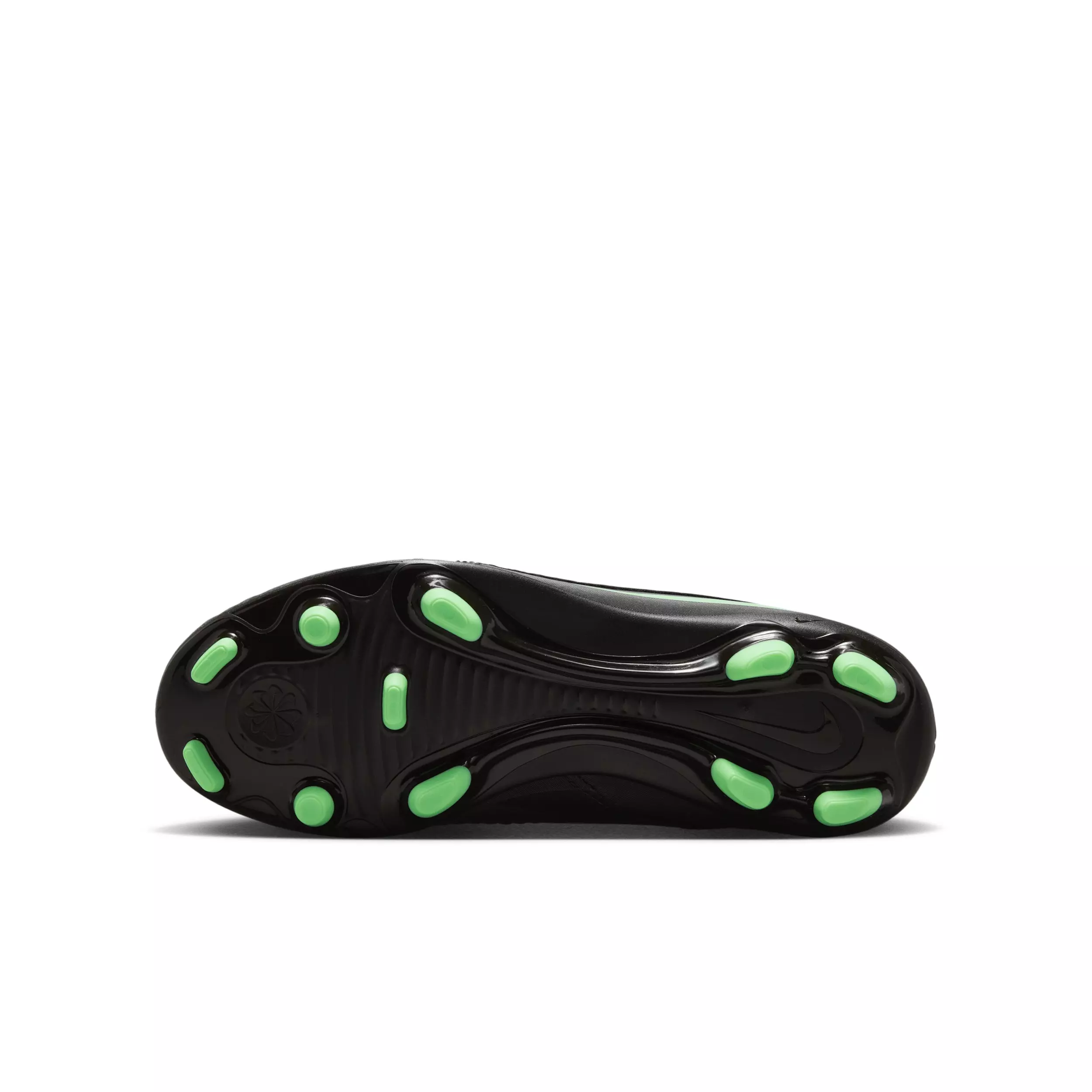 Nike Phantom 6 Low Club MG "Black/Black/Illusion Green" Grade School Kids' Soccer Cleat - BLACK/BLACK/GREEN