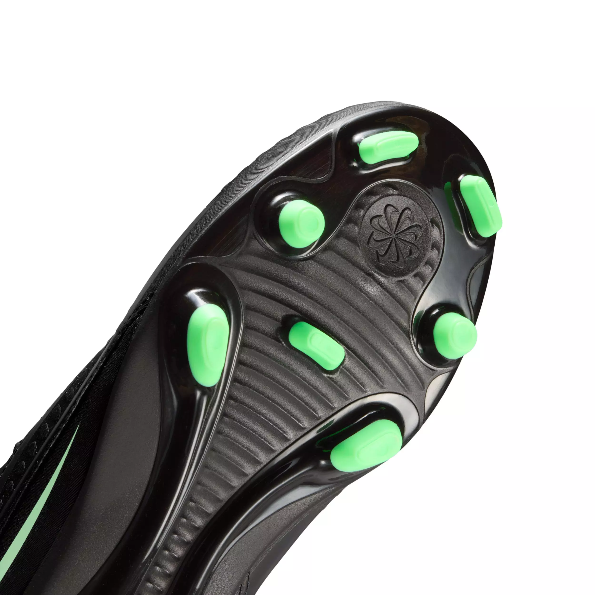 Nike Phantom 6 Low Club MG "Black/Black/Illusion Green" Grade School Kids' Soccer Cleat - BLACK/BLACK/GREEN