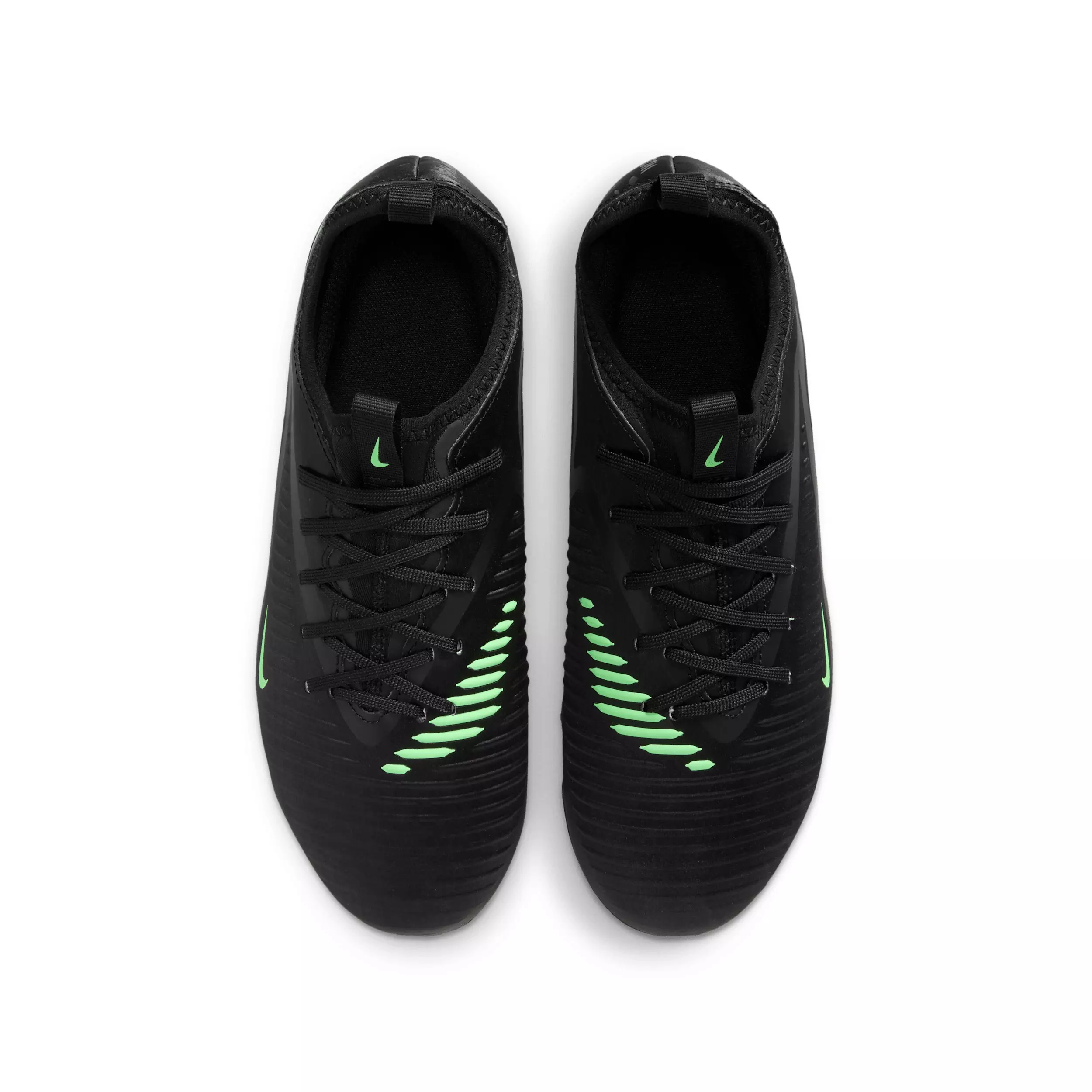 Nike Phantom 6 Low Academy MG "Black/Black/Illusion Green" Grade School Kids' Soccer Cleat - BLACK/BLACK/GREEN