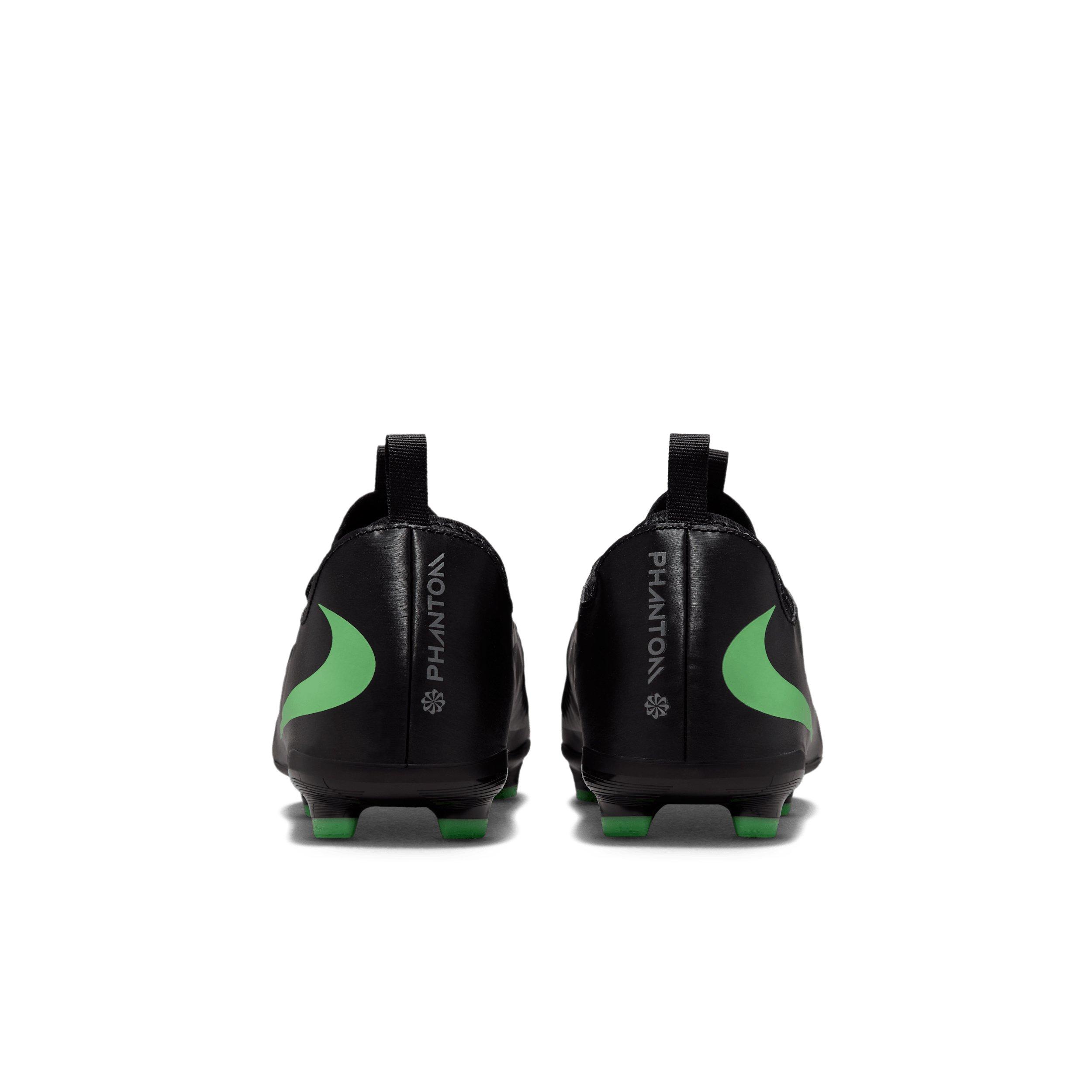 Nike Phantom 6 Low Academy MG Grade School Kids' "Black/Black/Illusion Green" Soccer Cleat