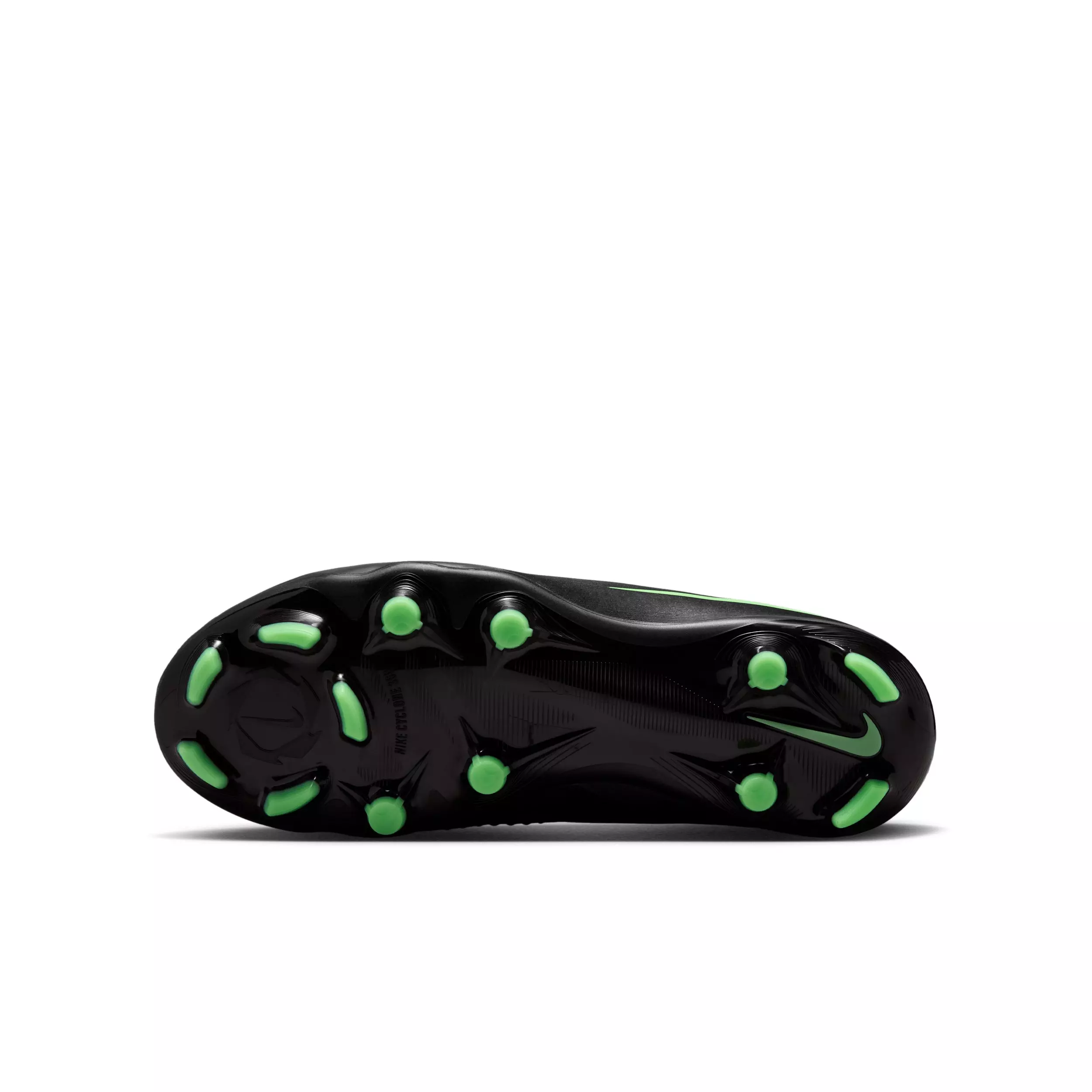 Nike Phantom 6 Low Academy MG "Black/Black/Illusion Green" Grade School Kids' Soccer Cleat - BLACK/BLACK/GREEN