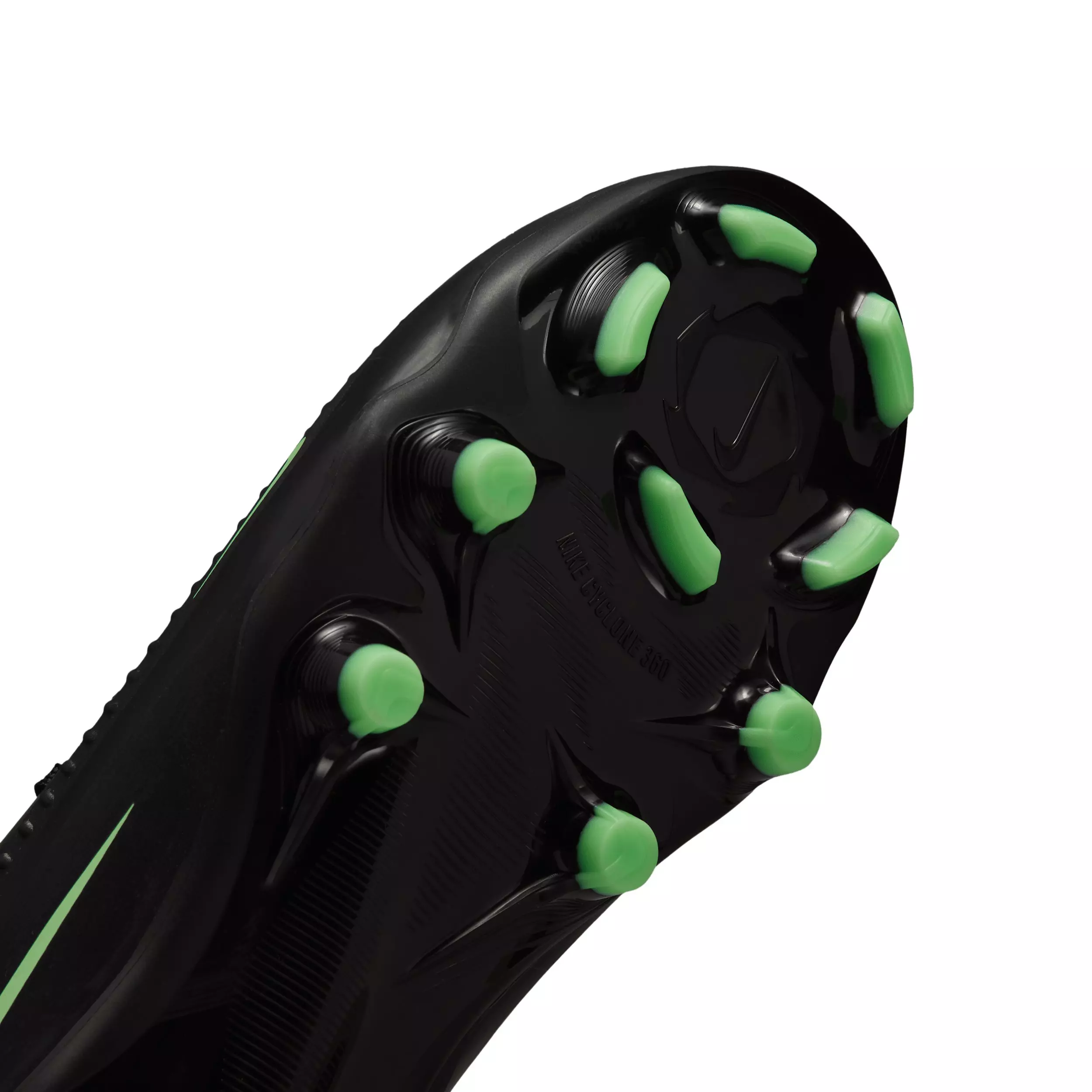 Nike Phantom 6 Low Academy MG "Black/Black/Illusion Green" Grade School Kids' Soccer Cleat - BLACK/BLACK/GREEN