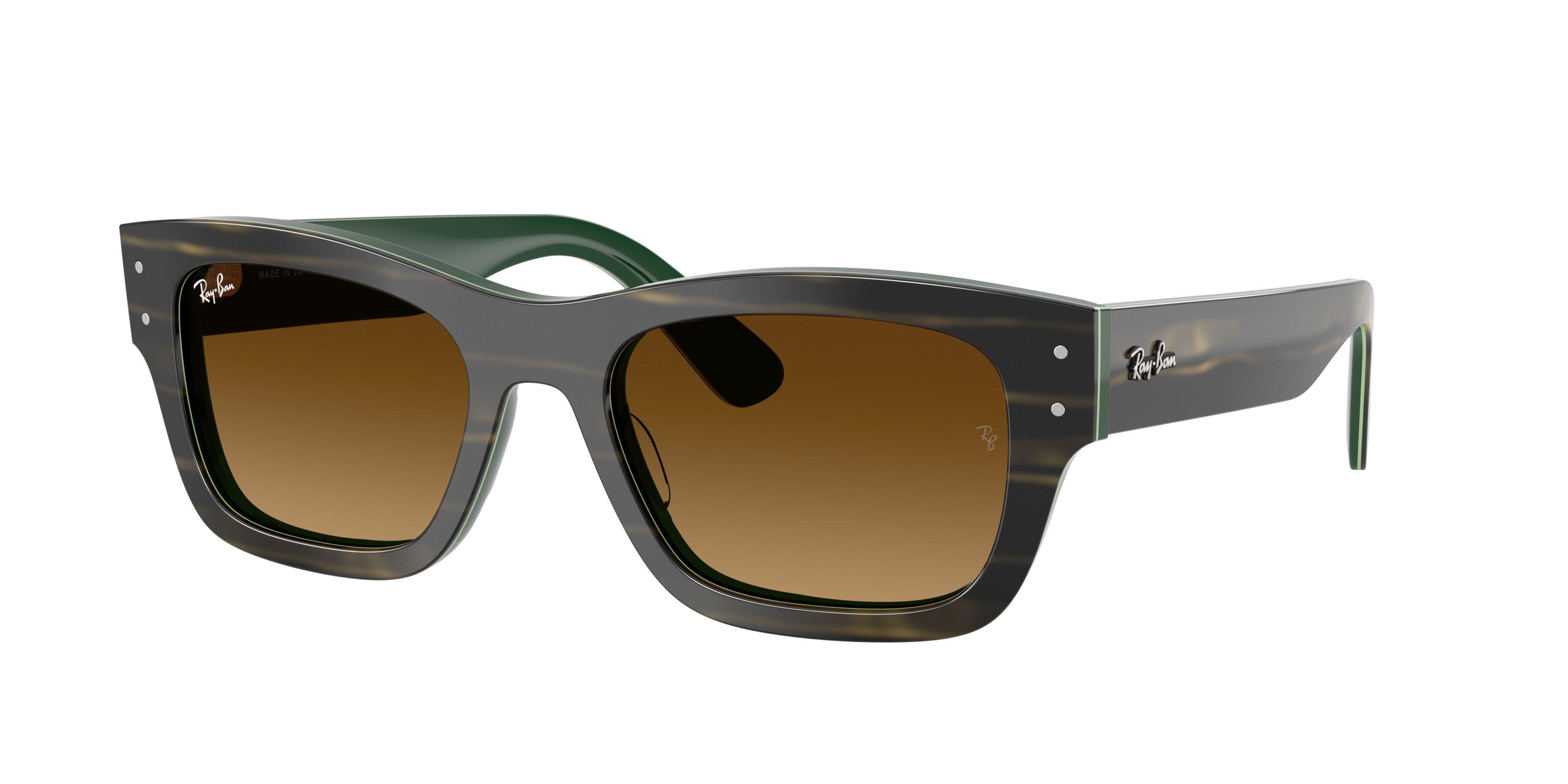 Ray-Ban Joseph Brown Gradient Sunglasses &ndash; Striped Green - GREEN Thumbnail View 1