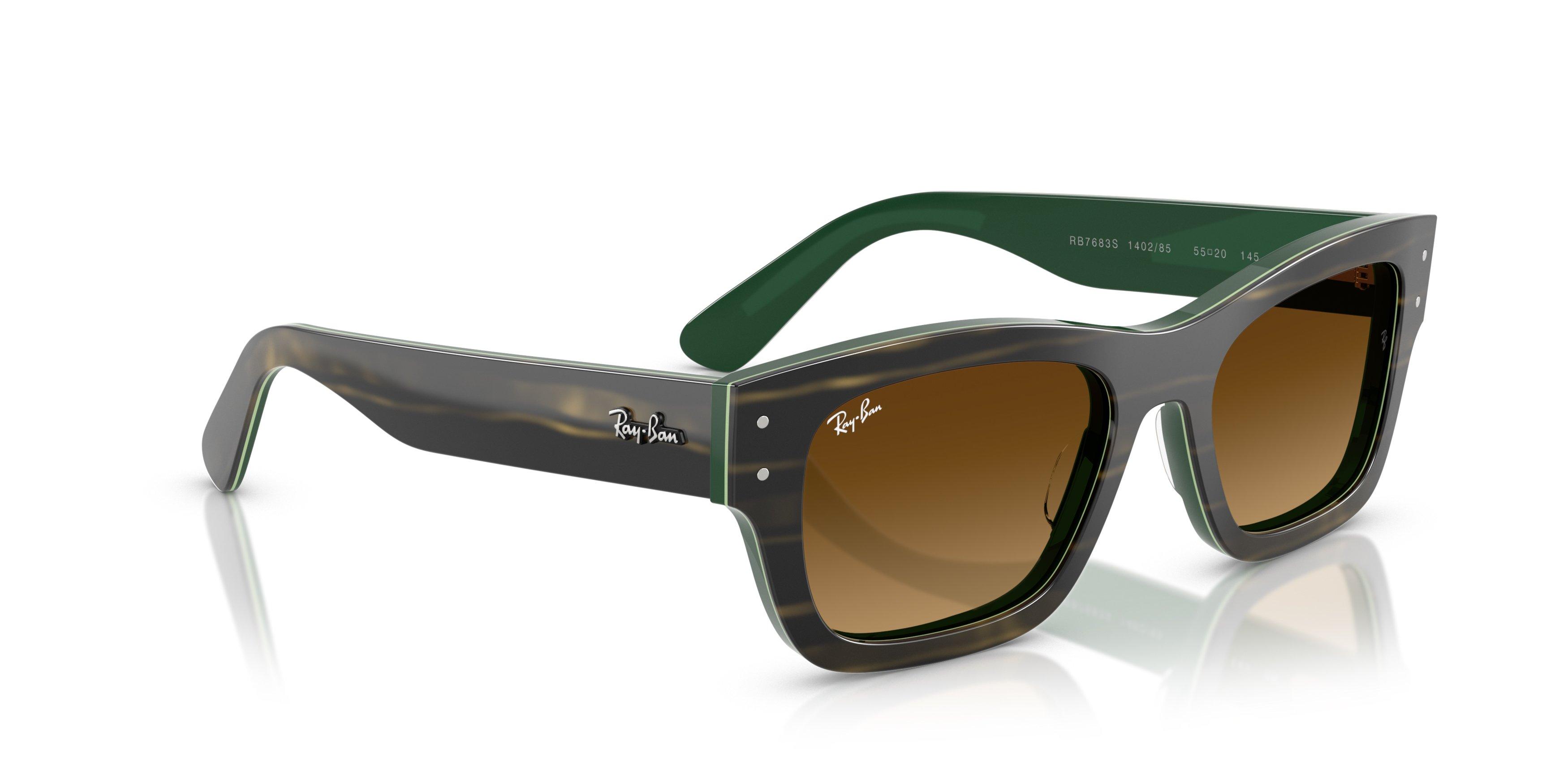 Ray-Ban Joseph Brown Gradient Sunglasses &ndash; Striped Green - GREEN Thumbnail View 4