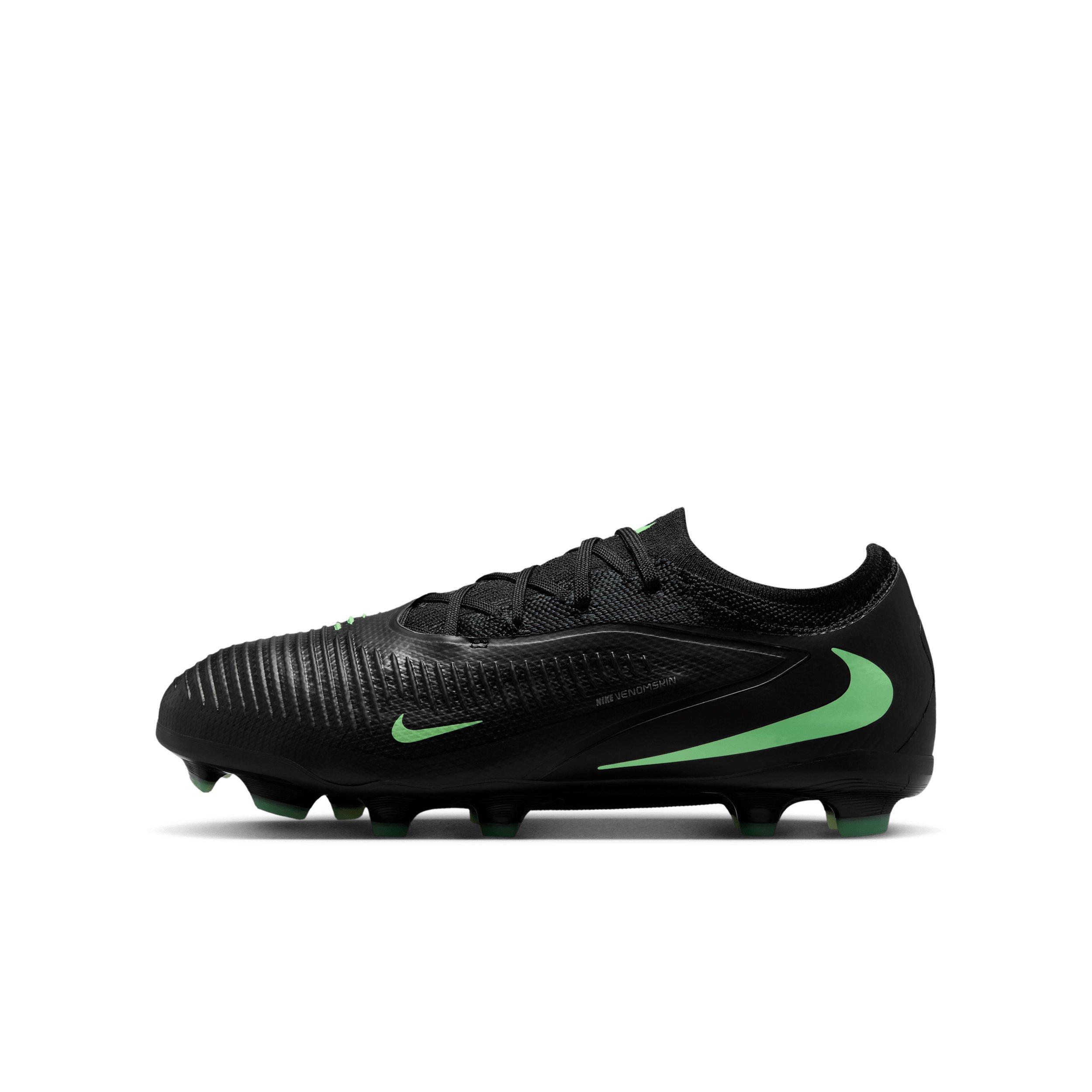 Nike Phantom 6 Low Pro MG Grade School Kids' "Black/Black/Illusion Green" Soccer Cleat