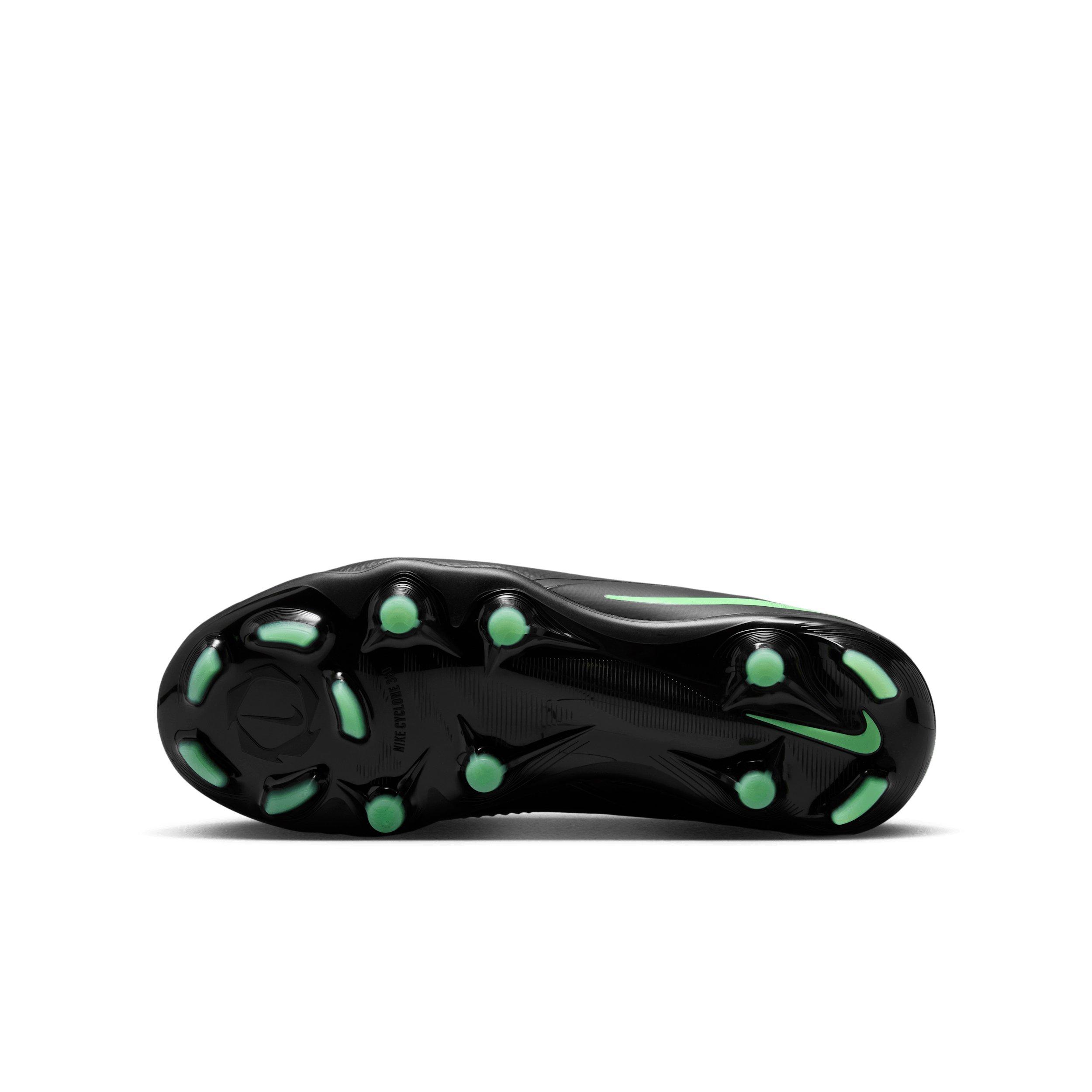 Nike Phantom 6 Low Pro MG Grade School Kids' "Black/Black/Illusion Green" Soccer Cleat
