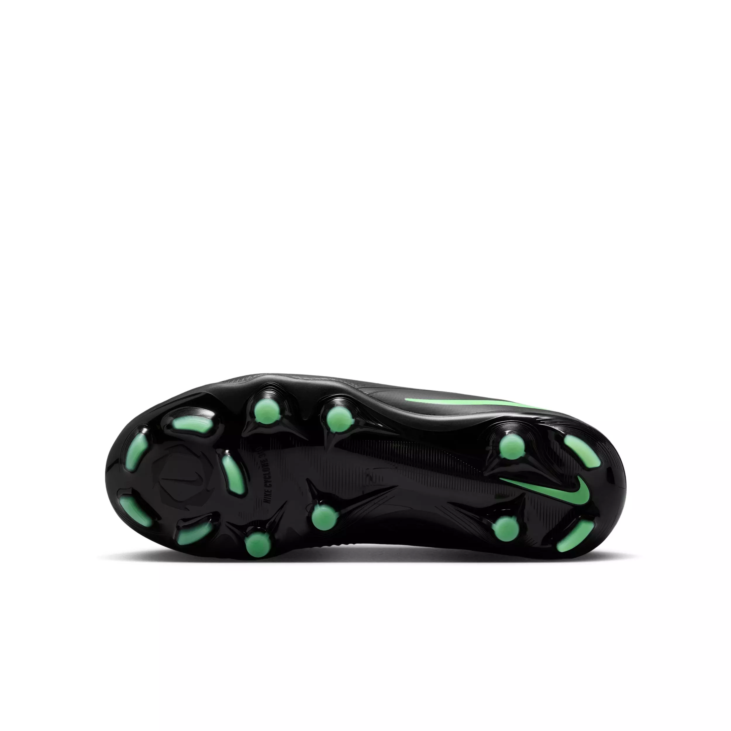 Nike Phantom 6 Low Pro MG "Black/Black/Illusion Green" Grade School Kids' Soccer Cleat - BLACK/BLACK/GREEN