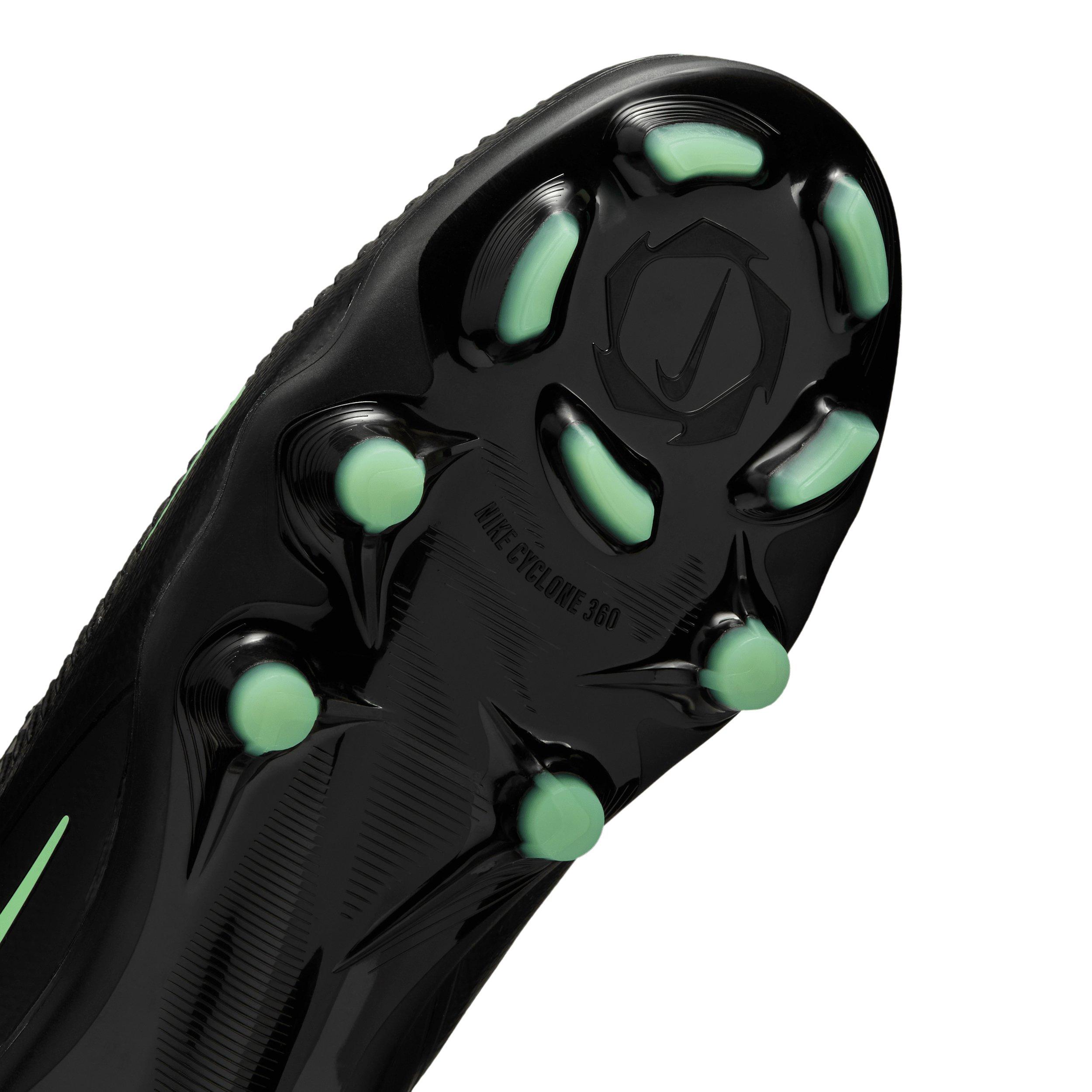 Nike Phantom 6 Low Pro MG Grade School Kids' "Black/Black/Illusion Green" Soccer Cleat