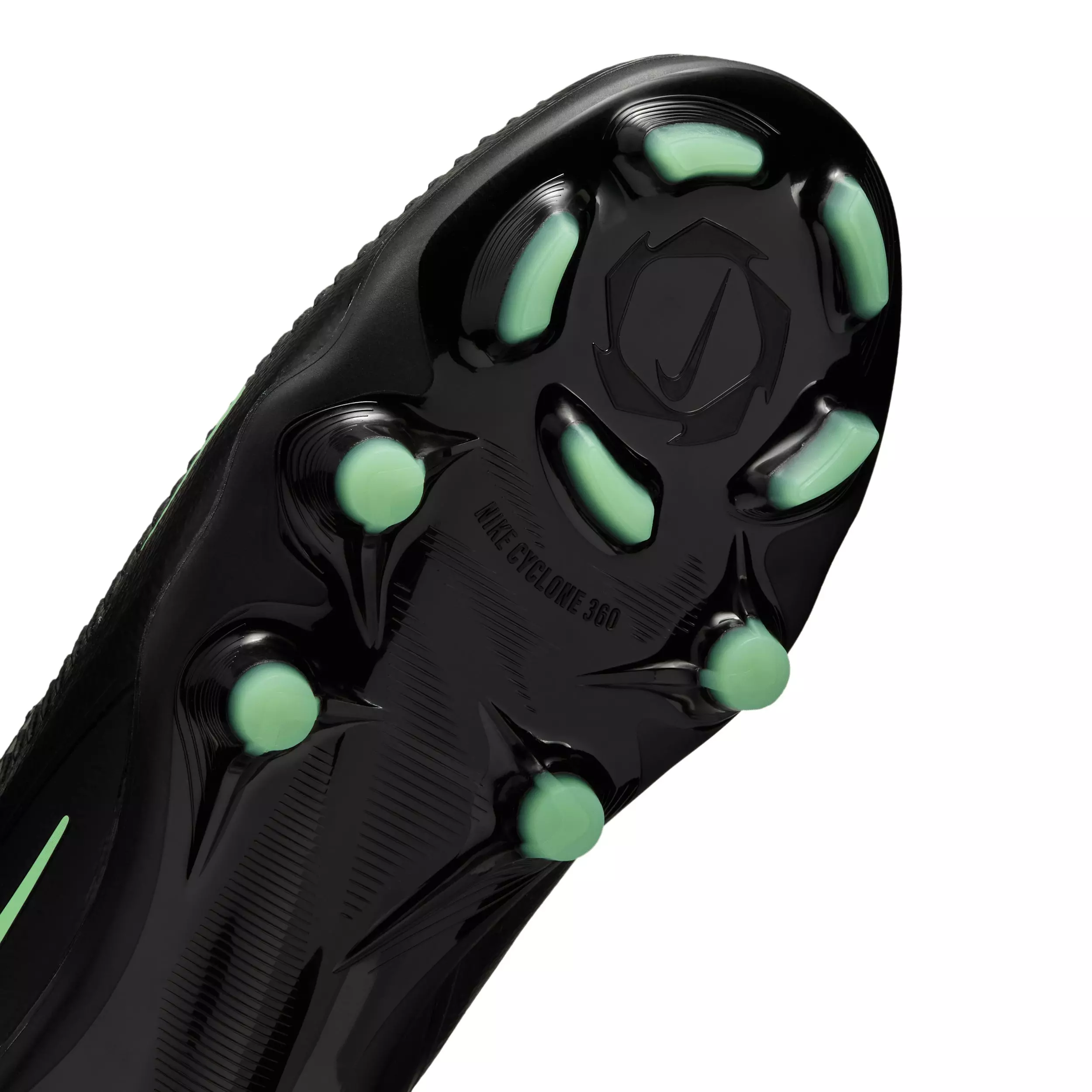 Nike Phantom 6 Low Pro MG "Black/Black/Illusion Green" Grade School Kids' Soccer Cleat - BLACK/BLACK/GREEN
