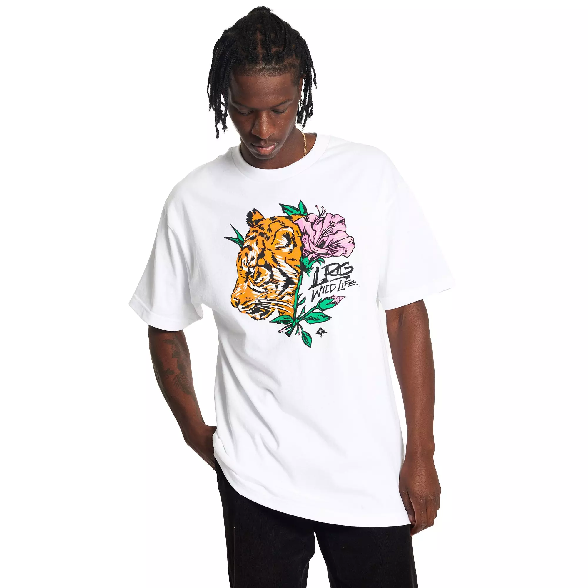 LRG Men's Botanic Predator Tee - WHITE
