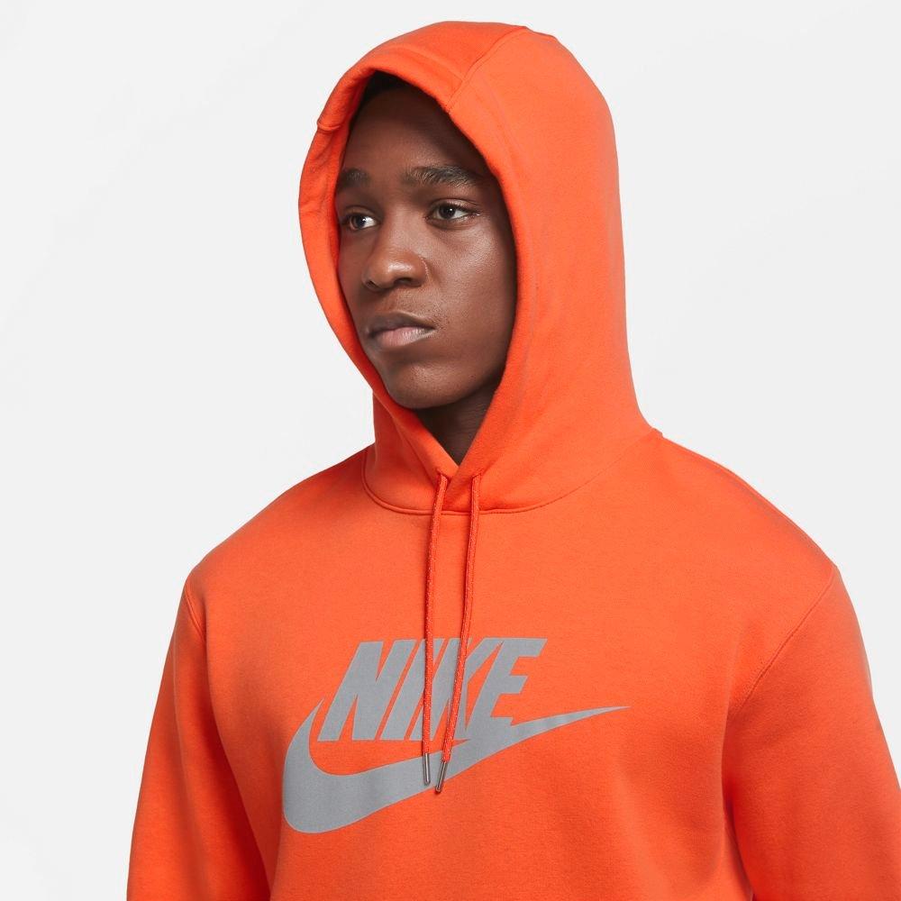 nike men's sportswear colorblock pullover hoodie electro orange